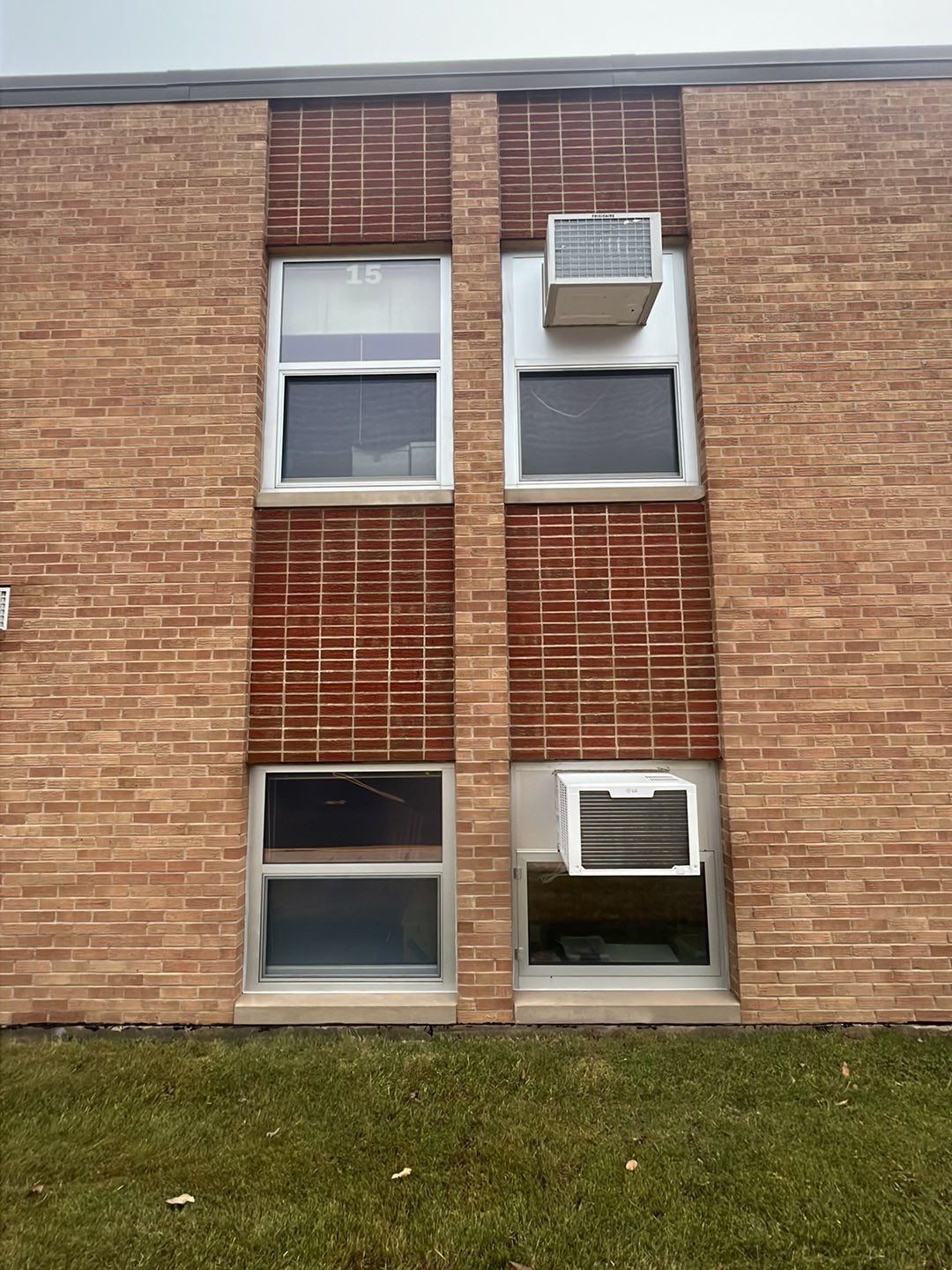 Commercial brick exterior cleaning by Northern Power Washing LLC.