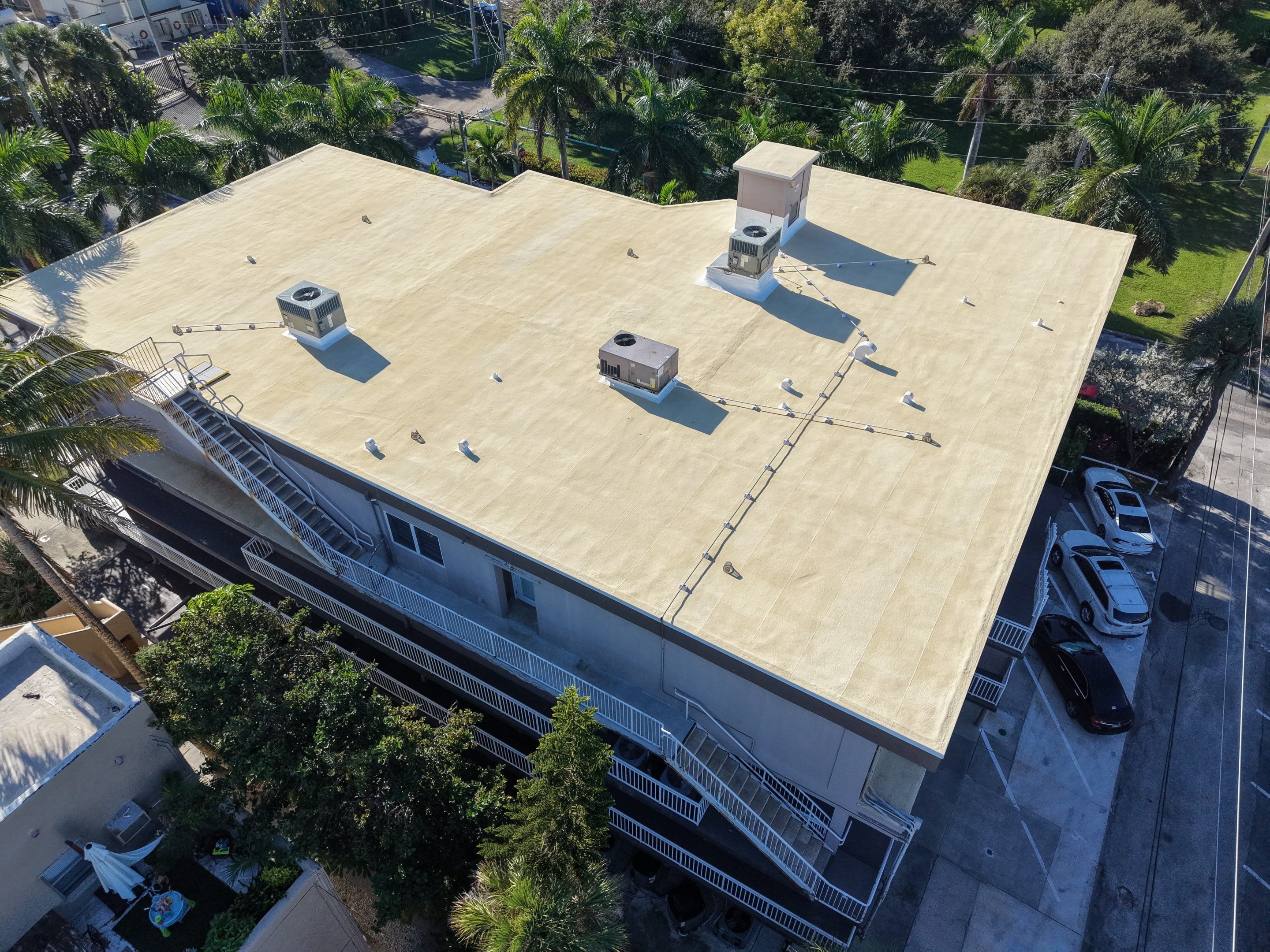 Commercial Roof Restoration for Lake Worth Beach Flat Roof Project by Roof King LLC