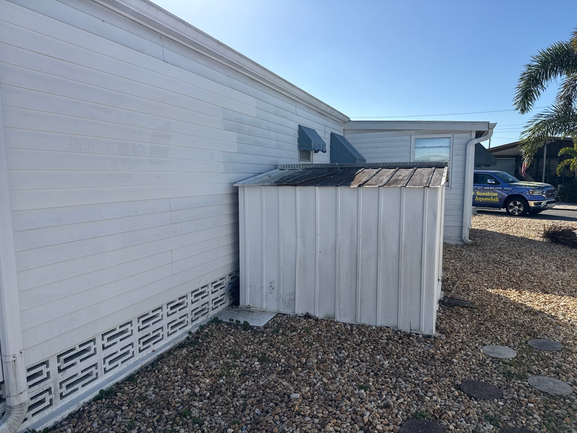 Trailer Estates Mobile Home Cleaning + Driveway & Patio Wash | Bayshore Gardens, FL by Sunshine AquaWash