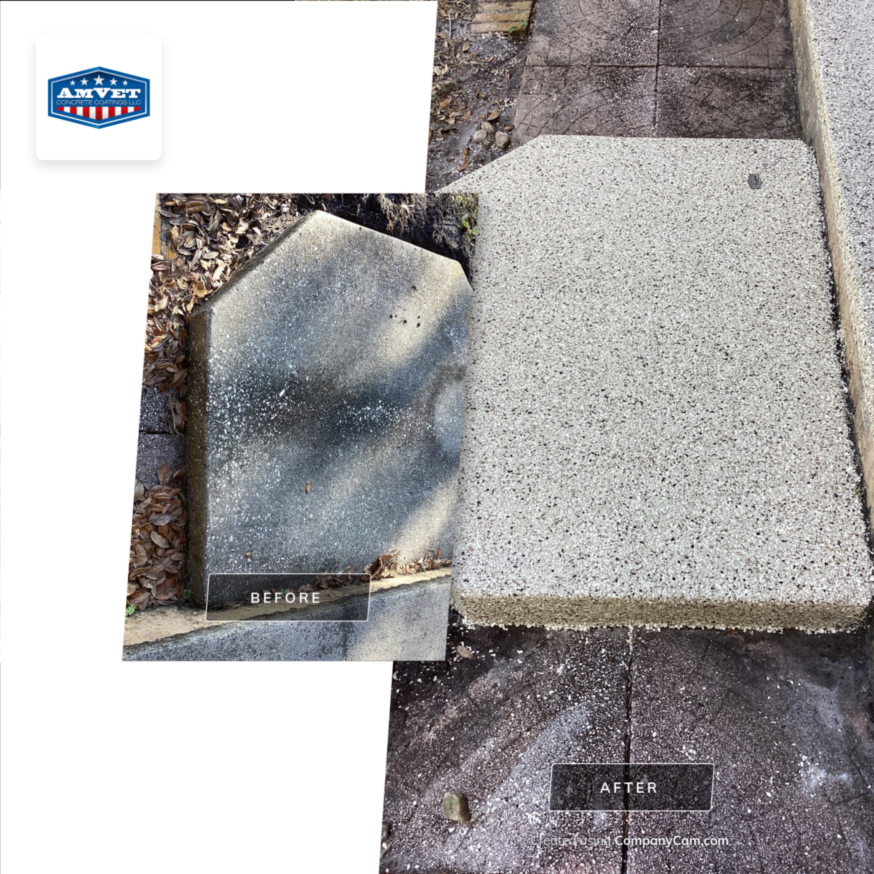 Patio using Pebble Beach by Amvet concrete coatings llc