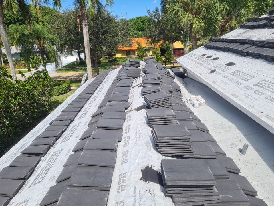 Residential Roofing Installation using Eagle Roofing Tile by BLUES BROTHERS ROOFING