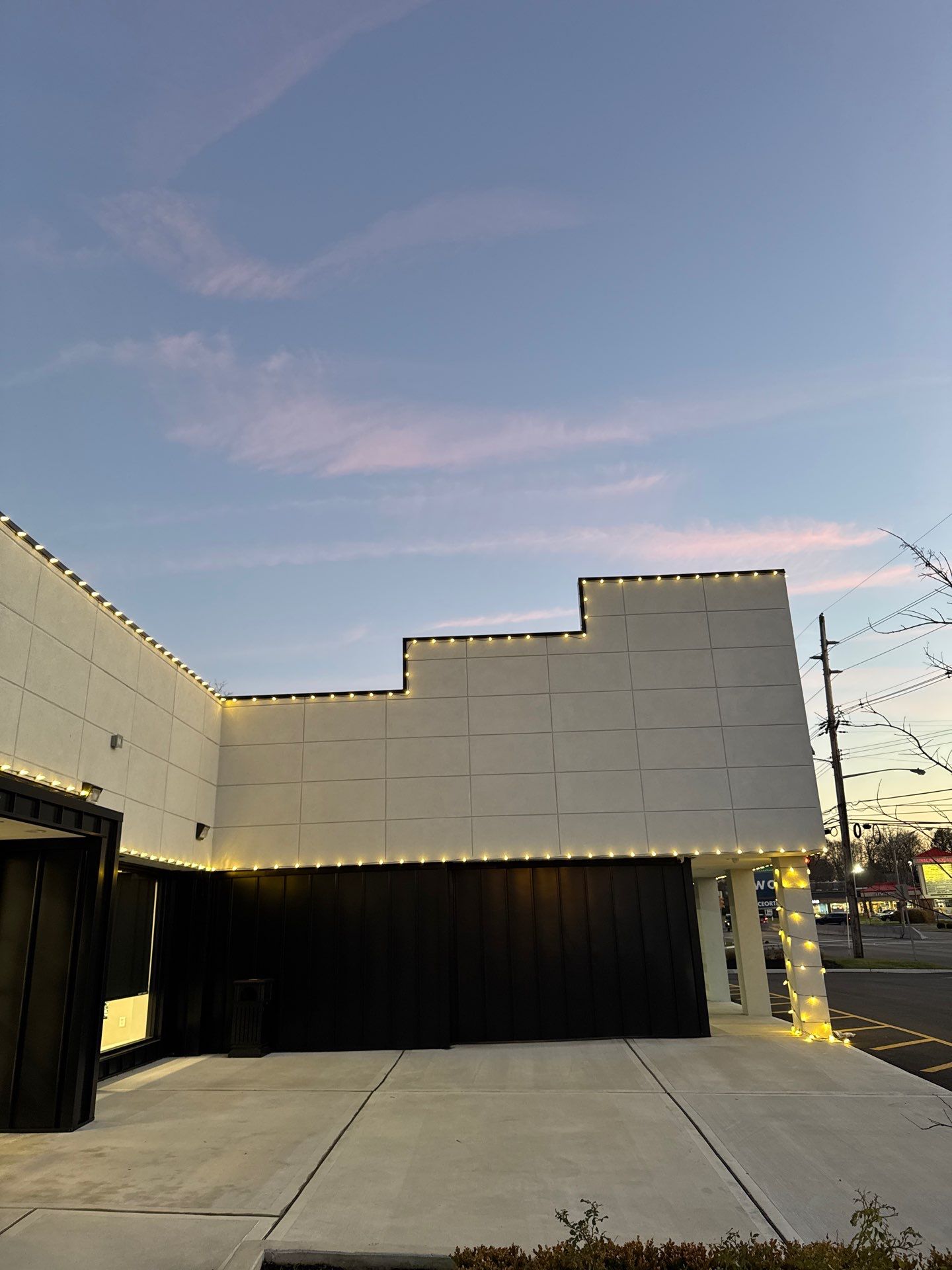 Commercial Holiday Lighting in Red Bank, NJ by Clearview Washing