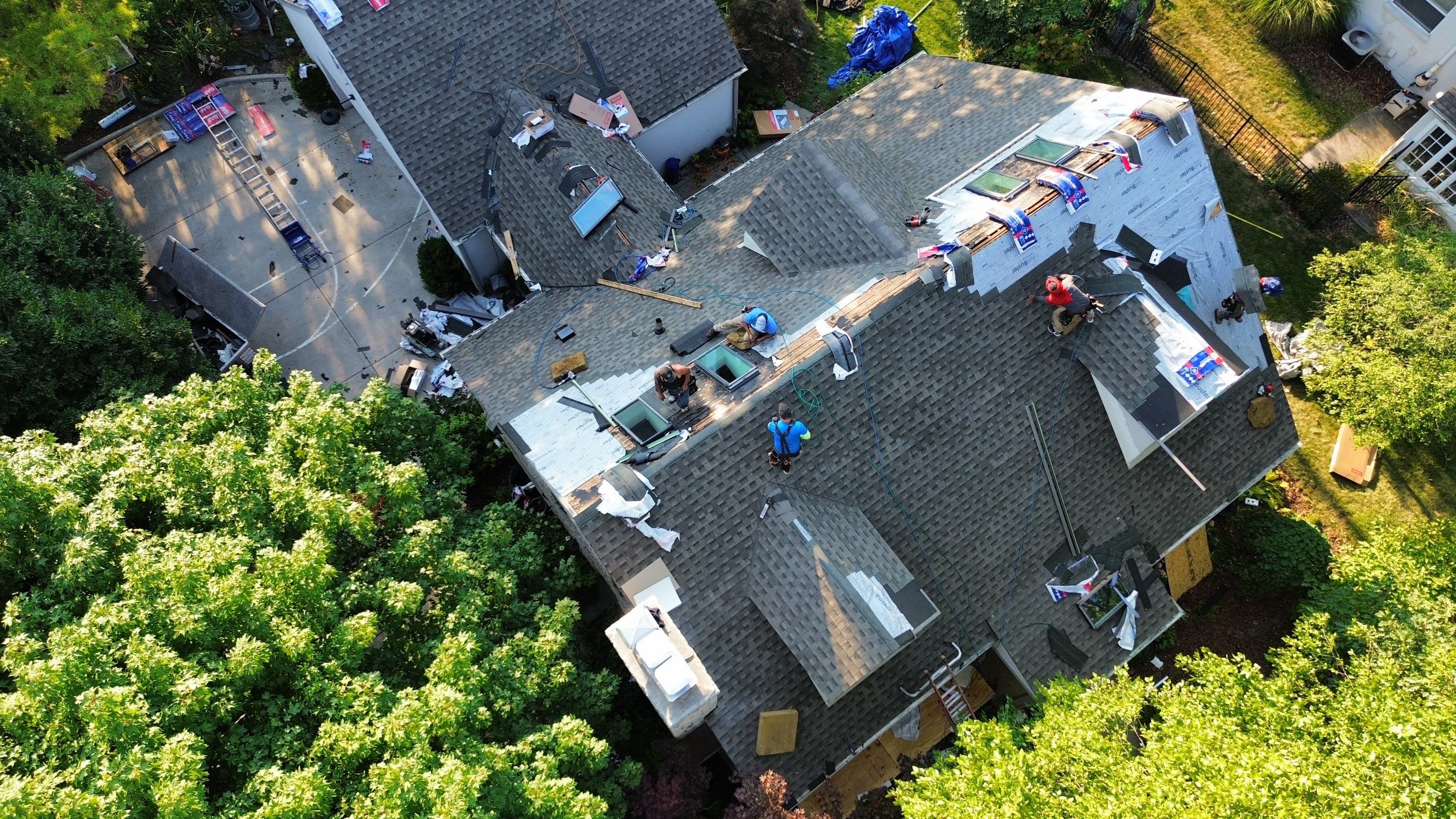 Residential Roofing Installation using Timberline HDZ Shingles - Weathered Wood by RoofX 