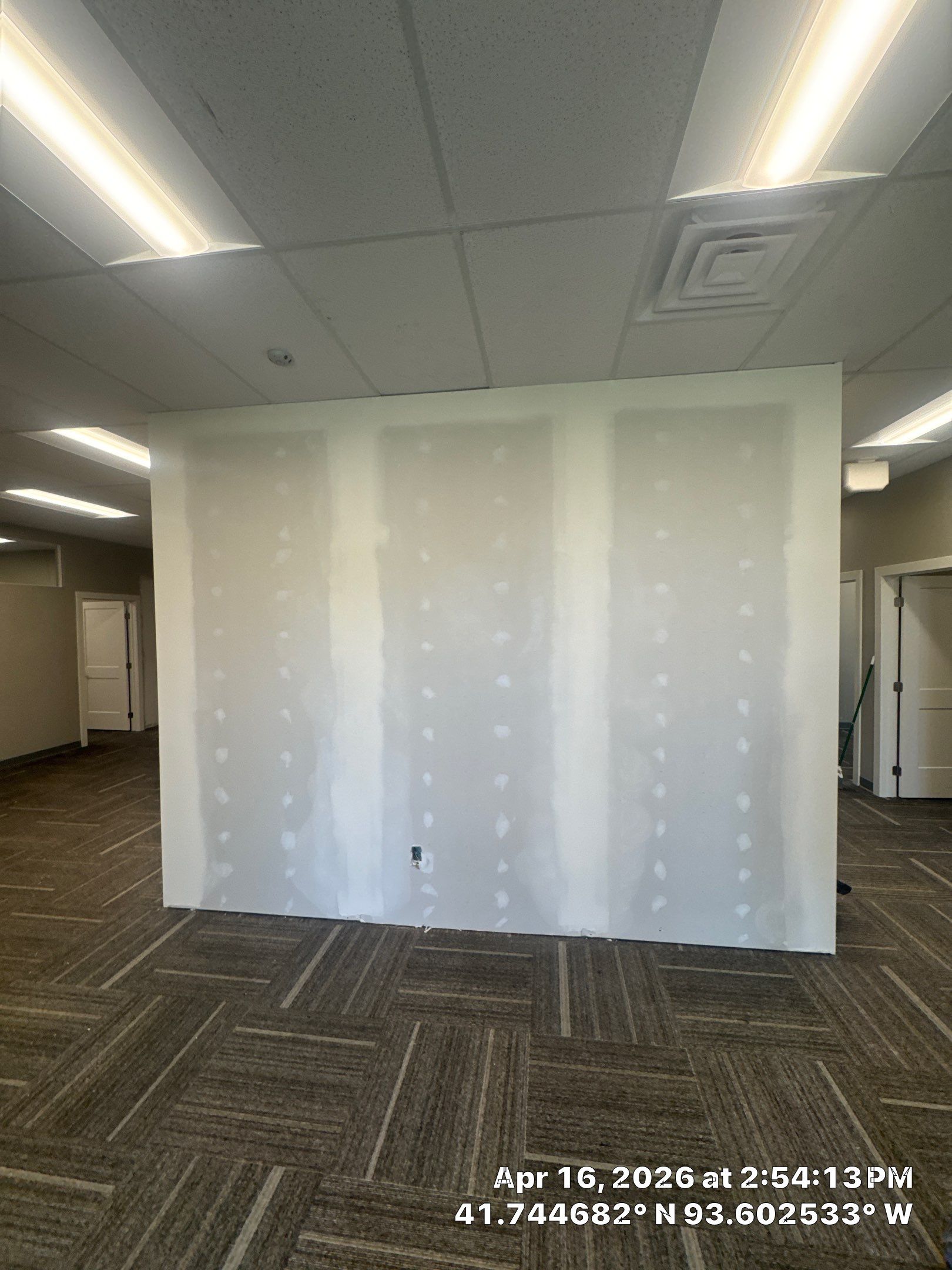 Commercial Interior Touchup after drywall work completed by Midwest Paint LLC