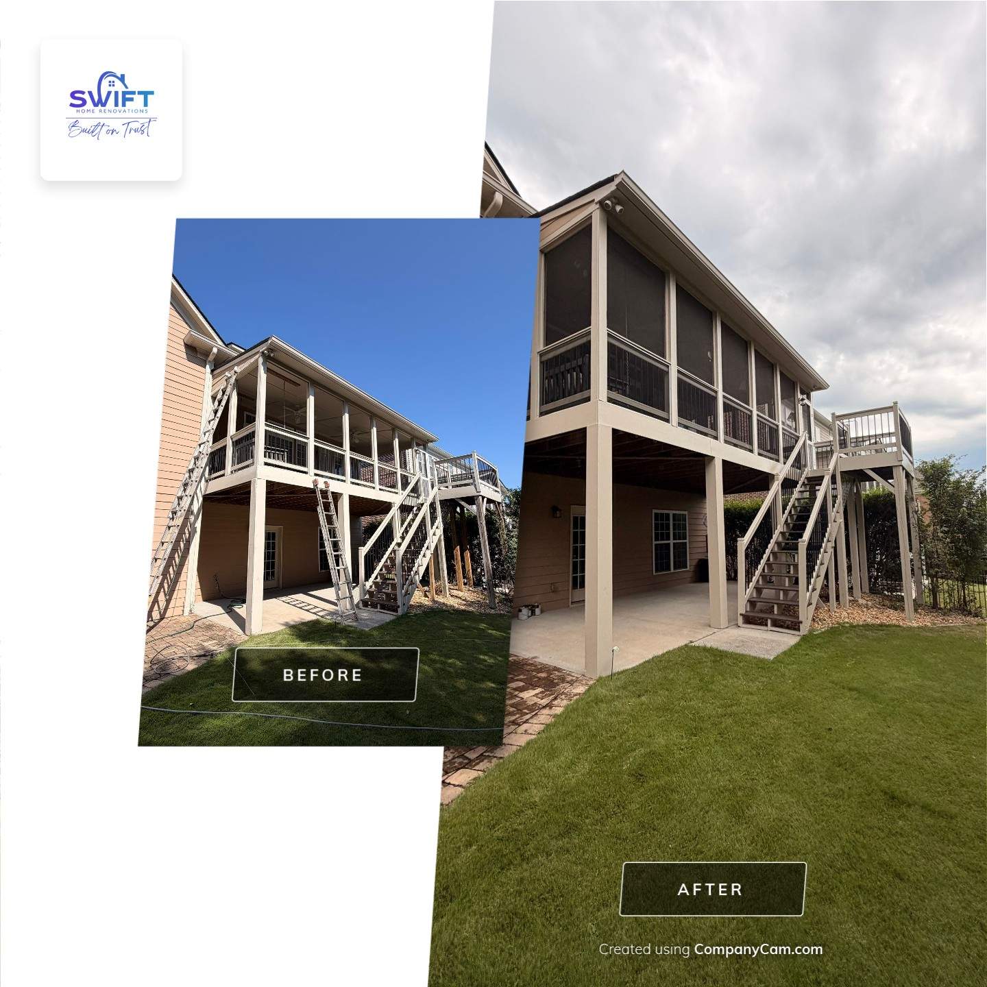 Complete Exterior Home Painting and Porch Refresh in Smyrna by Swift Home Renovations 