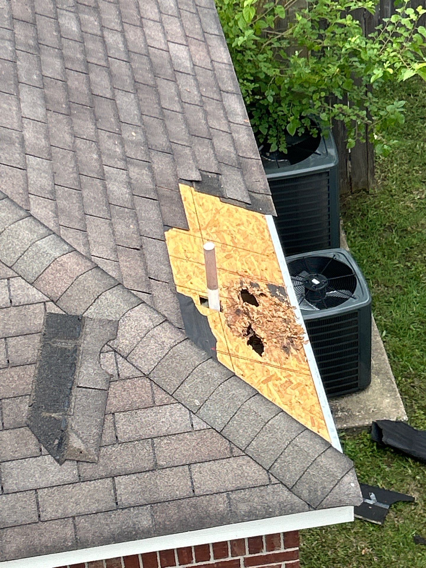 Hail Damage using Owen's Corning Duration (Lifetime) Shingles by Roof Repair Company