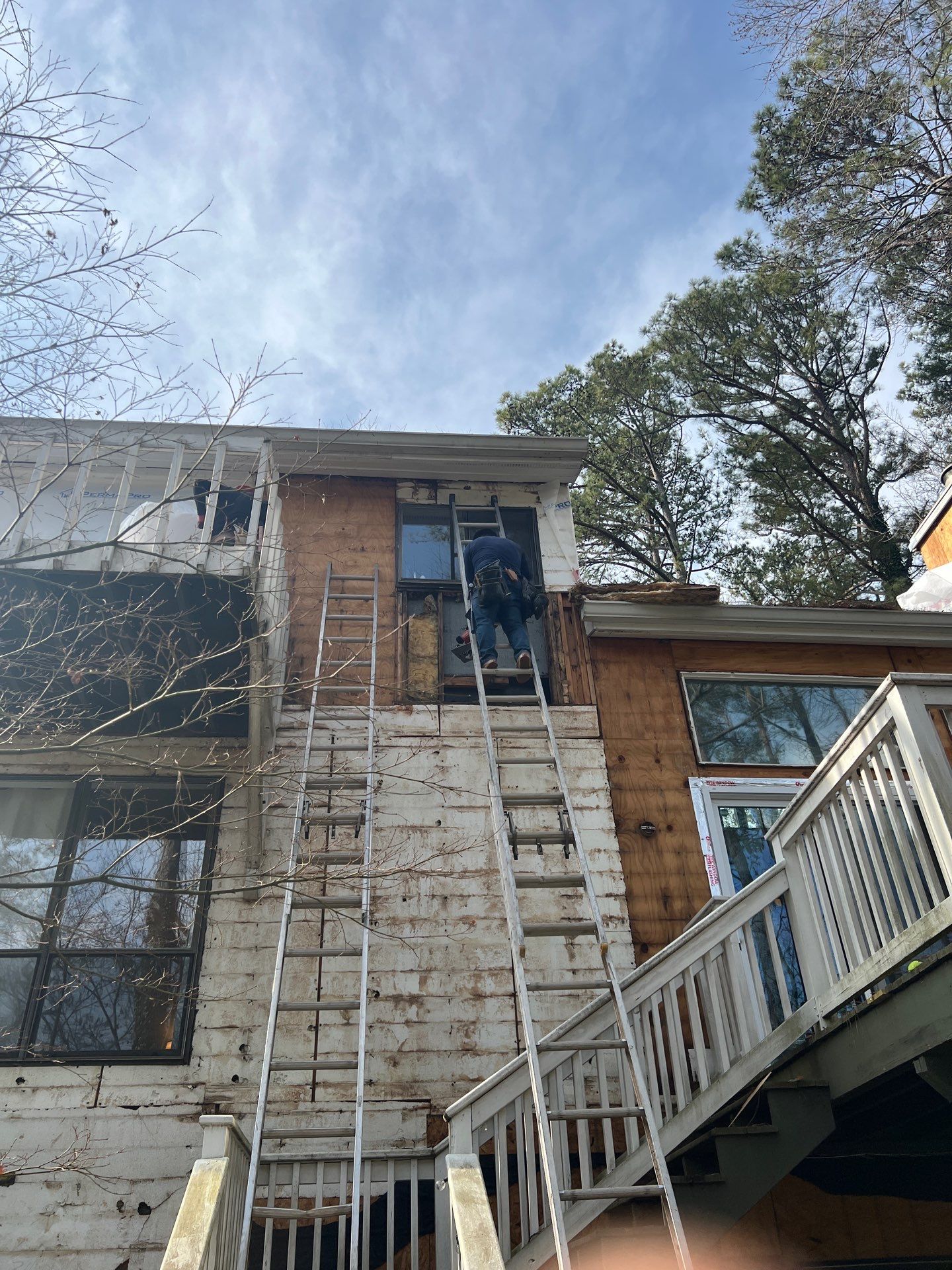 Exterior Painting with Accent Color and James Hardie Siding Installation in Marietta, GA by Nelson Exteriors