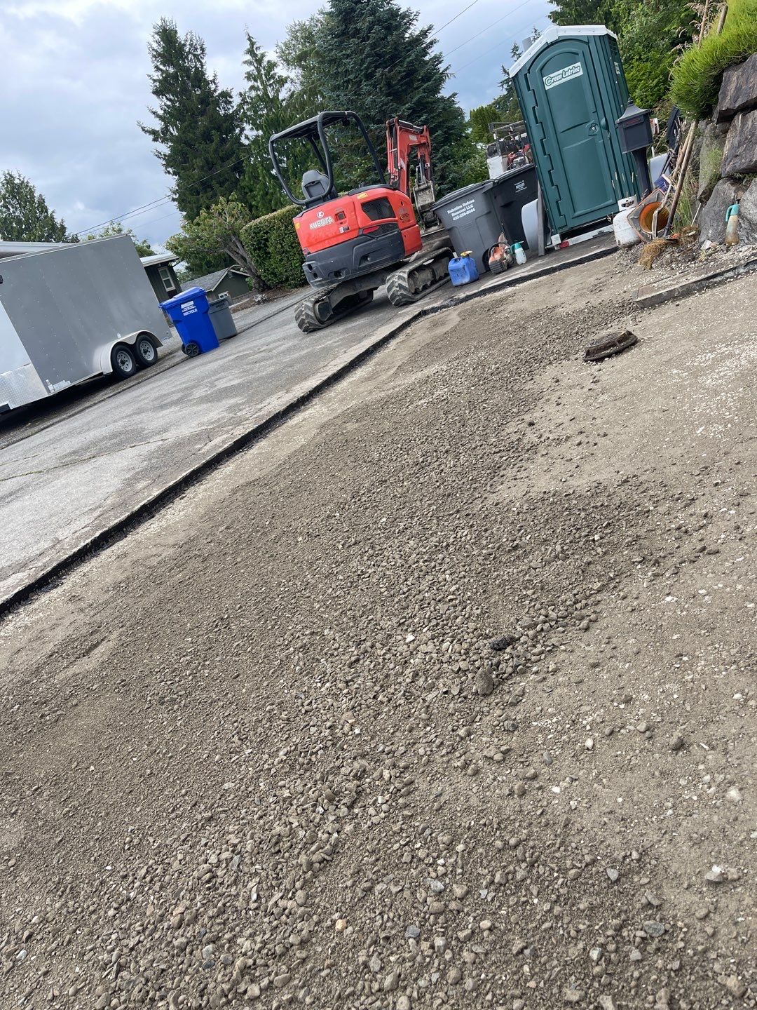 Concrete Driveway Makeover w/ Asphalt Patch | Everett  by Jireh Asphalt & Concrete Inc 