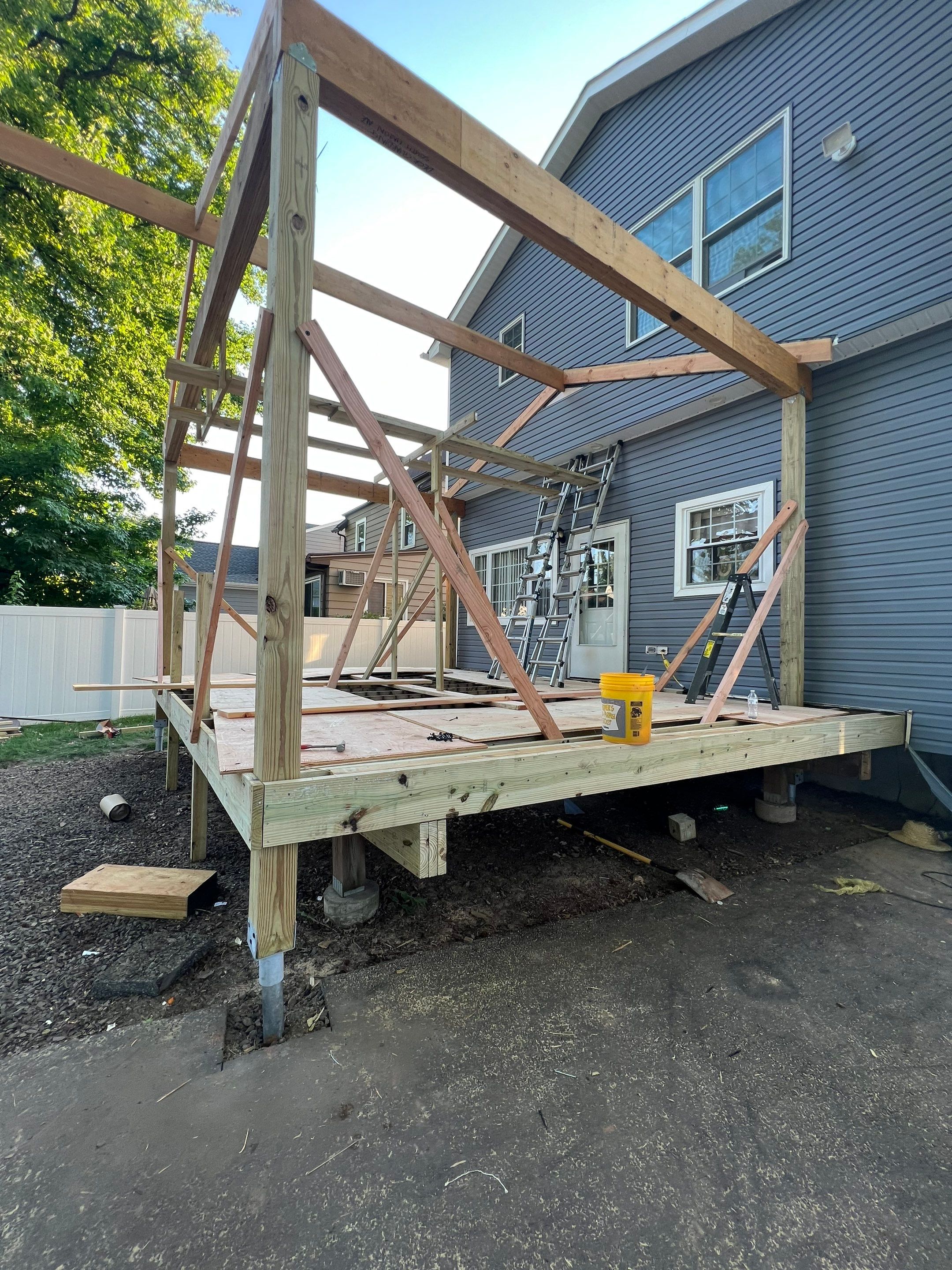 New Deck With Porch by deck guardian