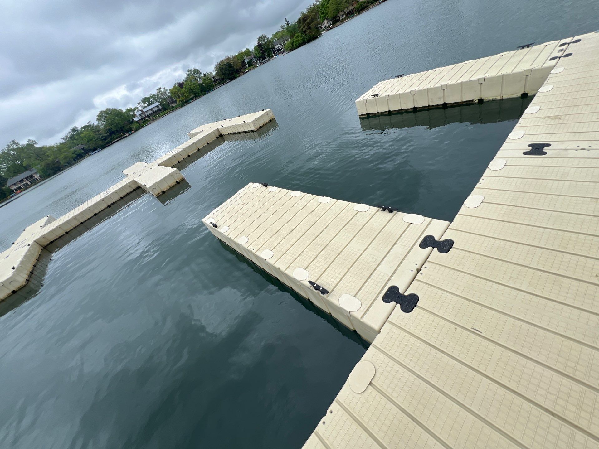 Power washing of floating dock by Northern Power Washing LLC.