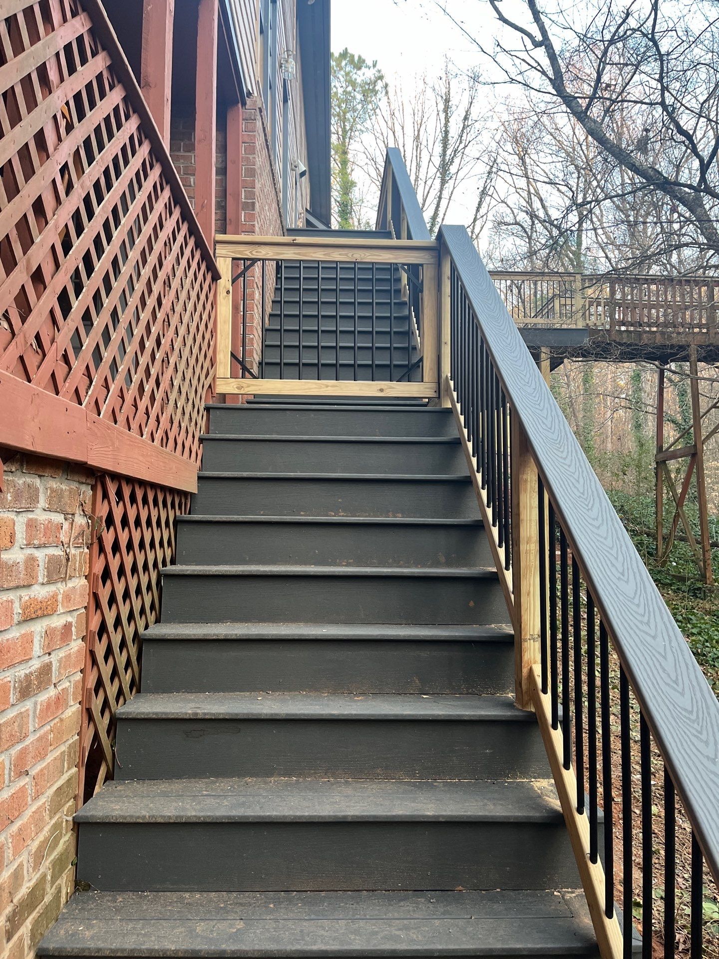 Trex Deck Build with Hybrid Railing in Lilburn, GA by Nelson Exteriors 