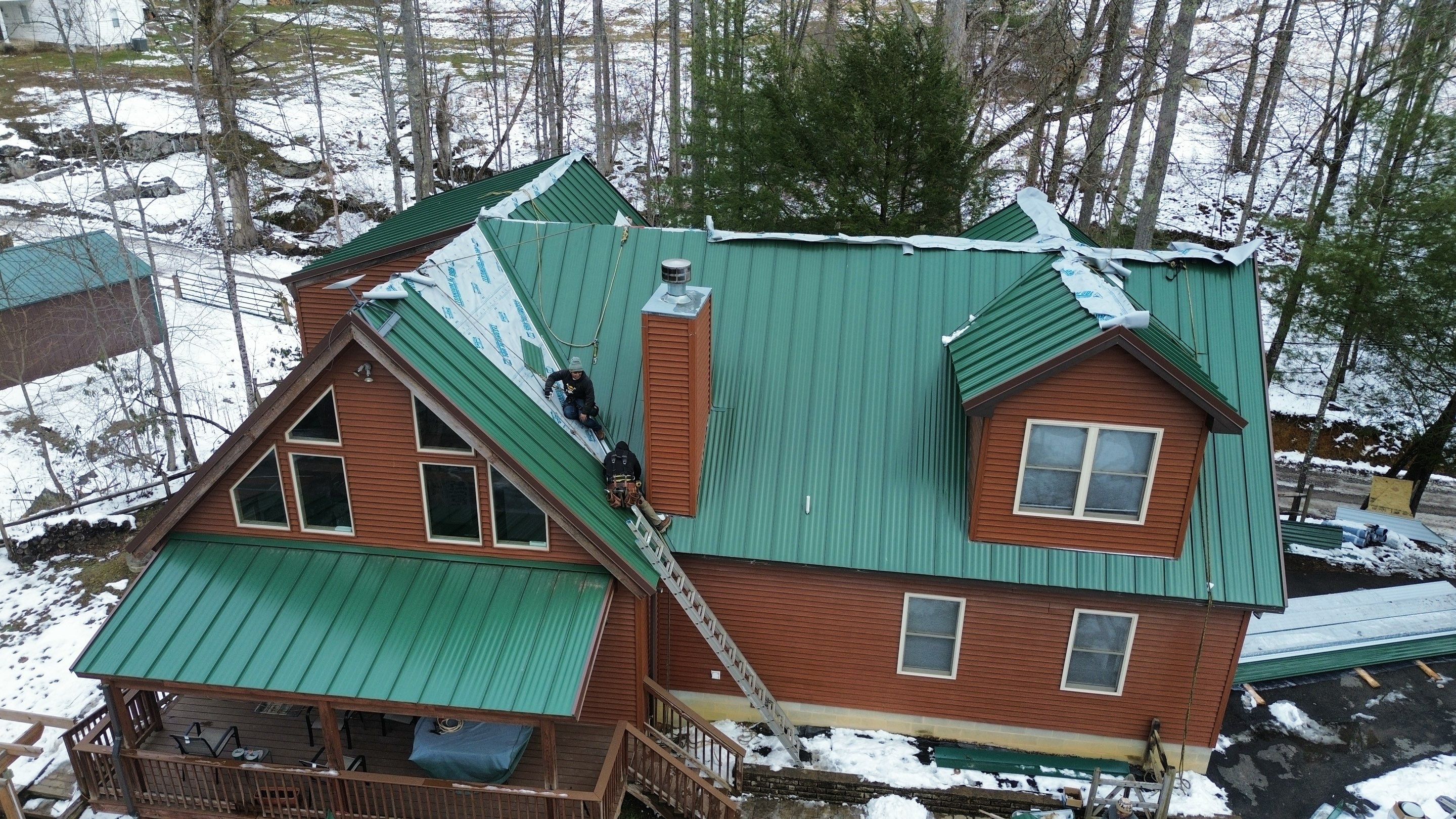 Residential Roofing Installation using Standing Seam Metal - 4766 by Rainstoppers Roofing