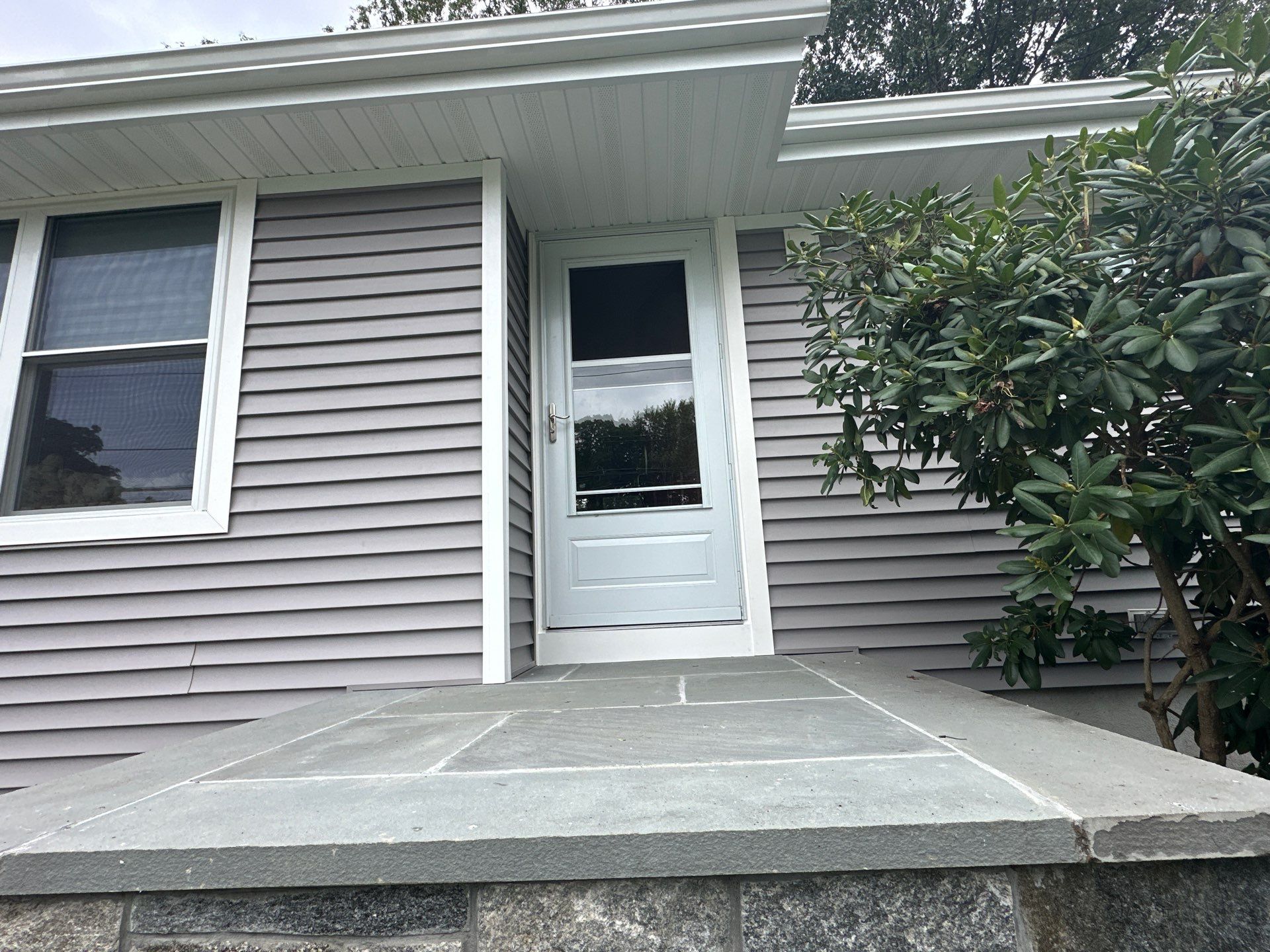 Siding Installation using CertainTeed Monogram Vinyl Siding - D4 - Granite Gray by A Plus Exterior