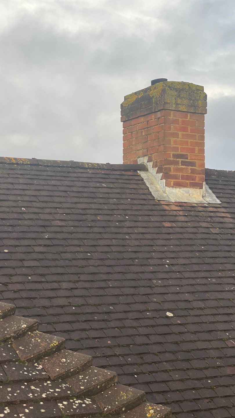 Roof Clean and Coping Stones using Honda 15lpm Low Pressure Washing Machine by Ges Exterior Cleaning ltd