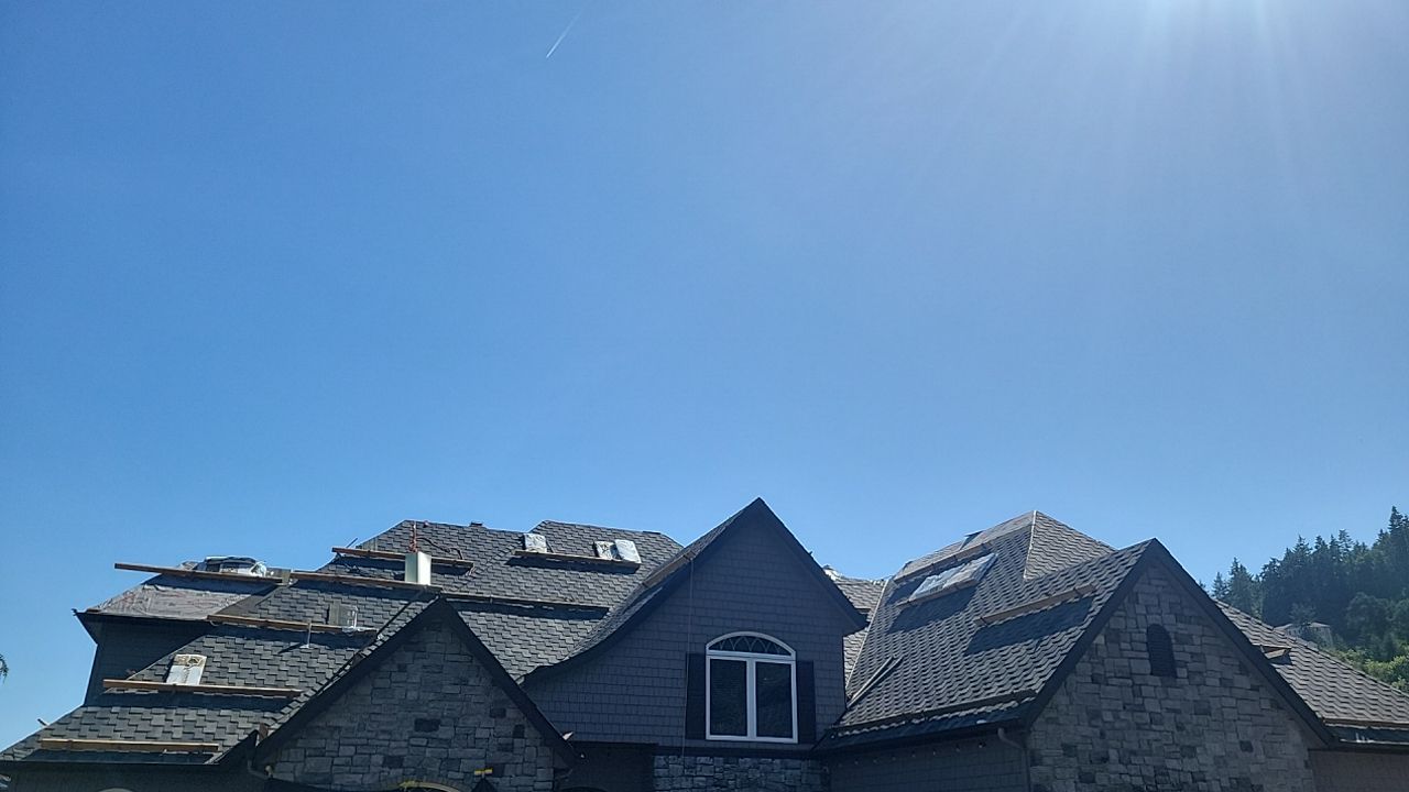 Residential Roofing Installation using Malarkey Windsor 50 Year Shingle (Color: Storm Grey) by Orezona Building & Roofing Company, Inc.