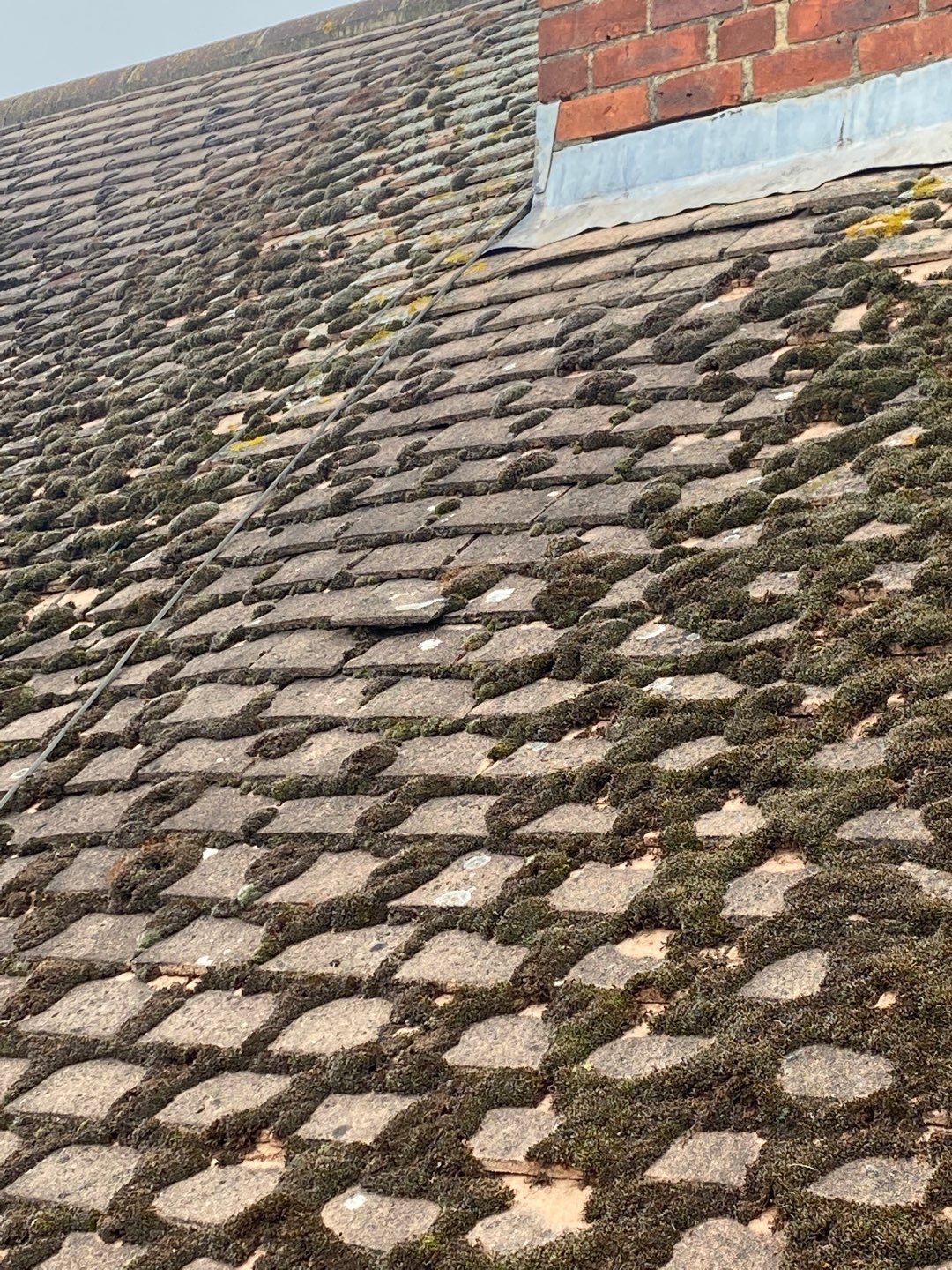 Roof Clean - Moss Removal using Honda 15lpm Low Pressure Washing Machine by Ges Exterior Cleaning ltd