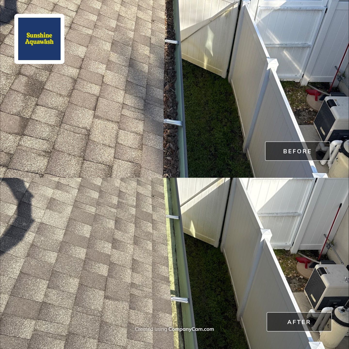 Gutter Cleaning Over Screen Enclosure – Greenbrook Village, Lakewood Ranch, FL by Sunshine AquaWash