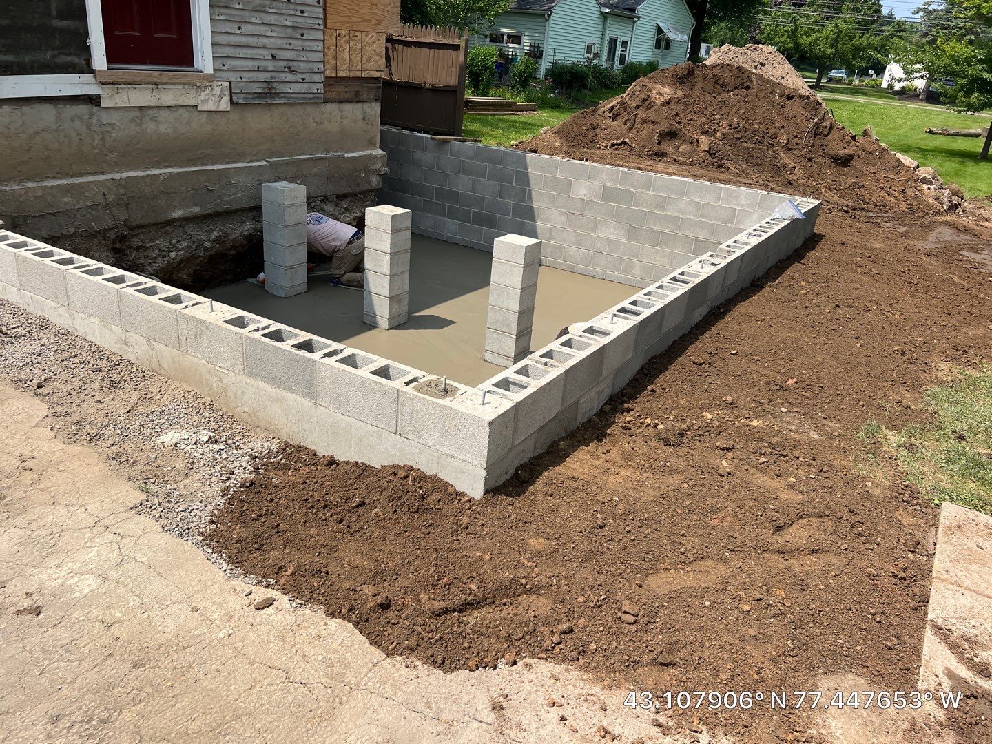 Block Foundation Addition  by NG Masonry & Construction LLC