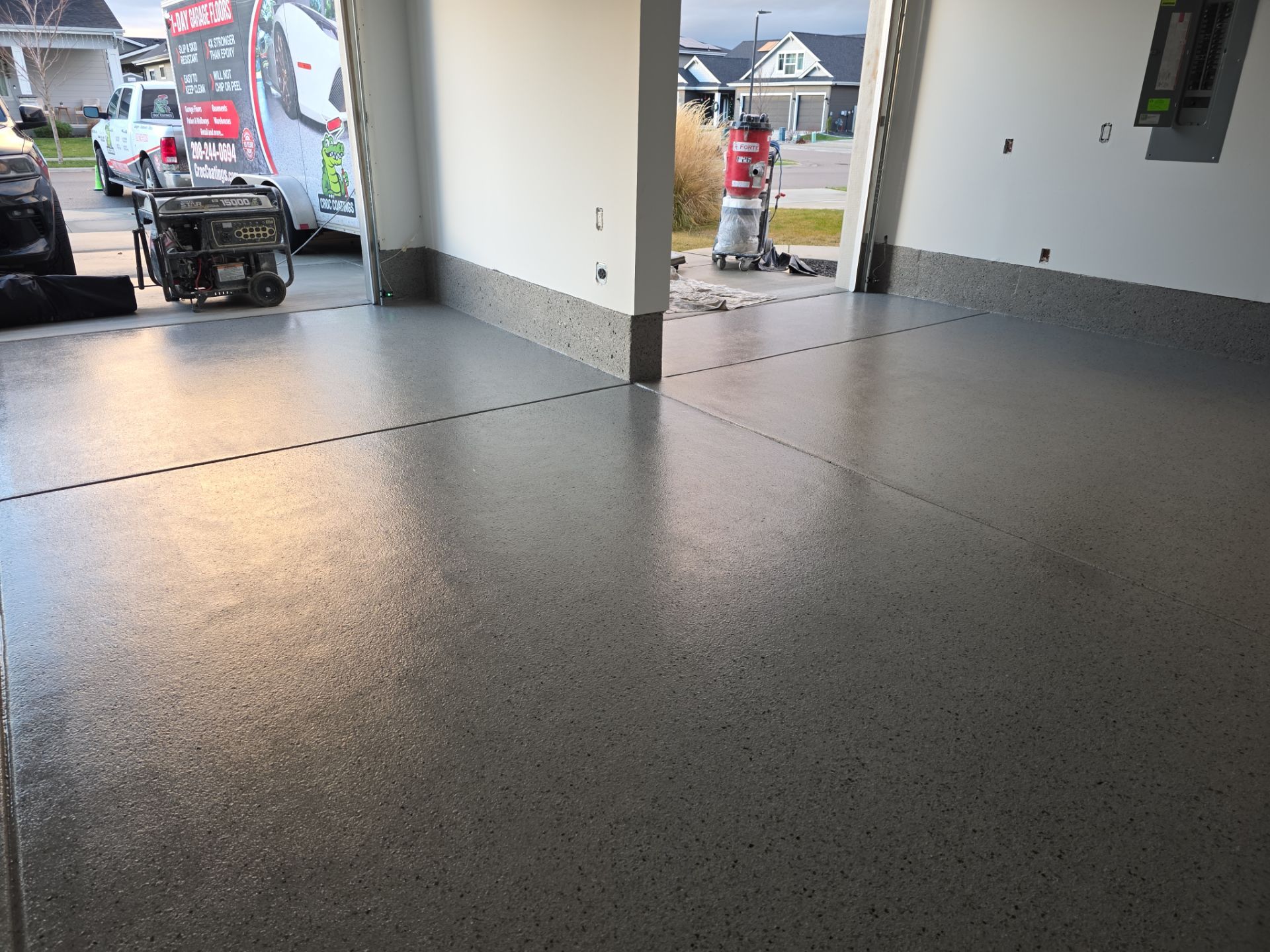 Garage Transformation using Denali Hybrid by Croc Coatings, LLC