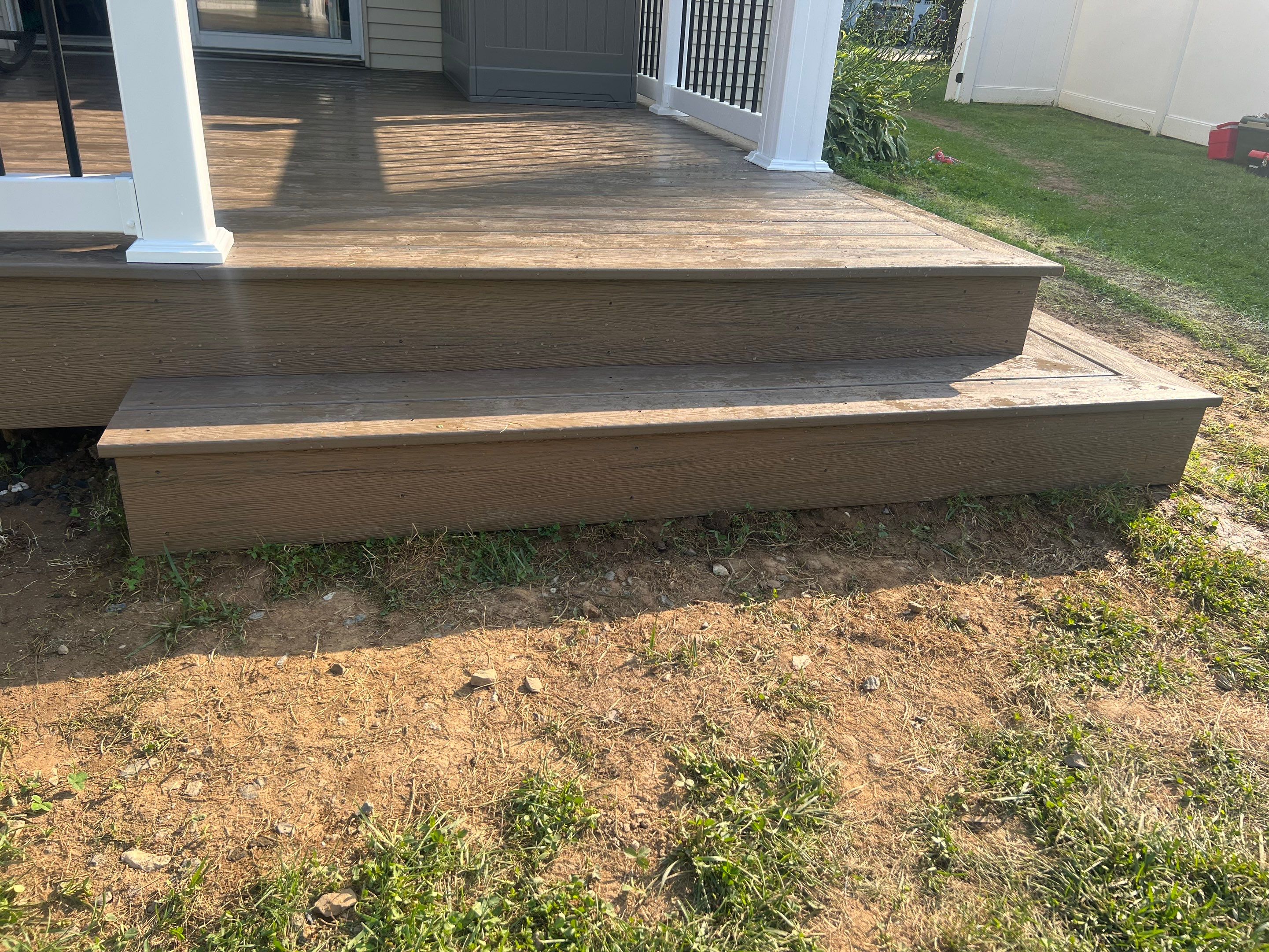 New deck and open porch Newton PA by deck guardian