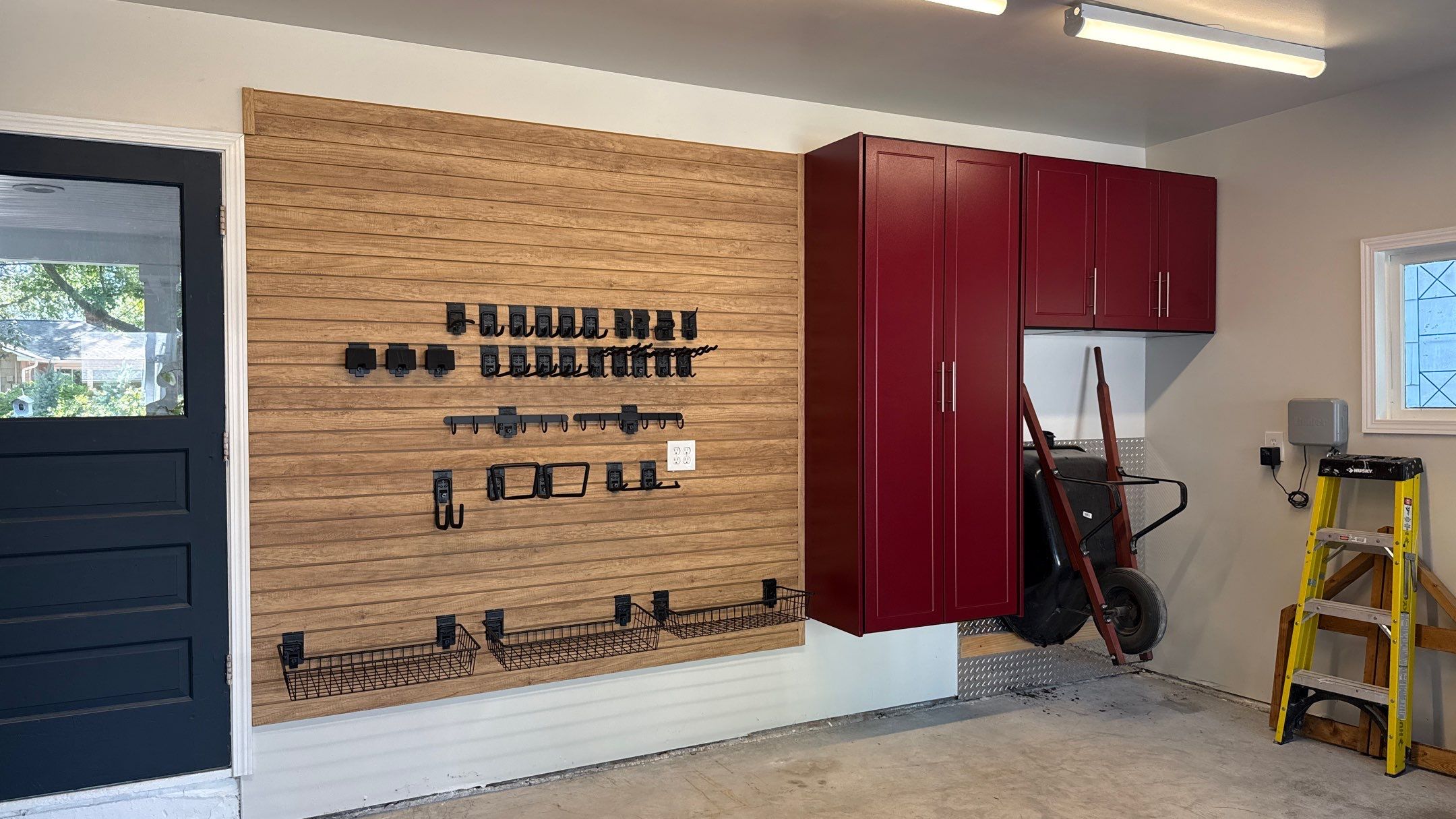 Custom Garage Storage and Slatwall Installation in Prairie Village by Banner Garage