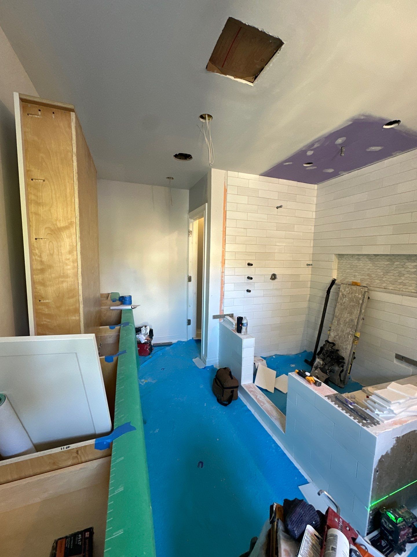 Interior Bathroom Ceiling and Wall Finishing by OCS Contracting Services