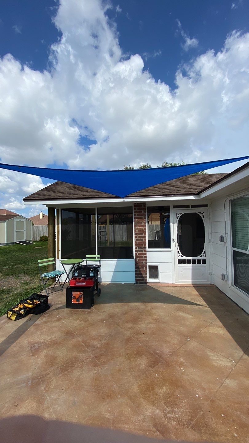 Back Yard Shade by Bayfront Roofing and Construction
