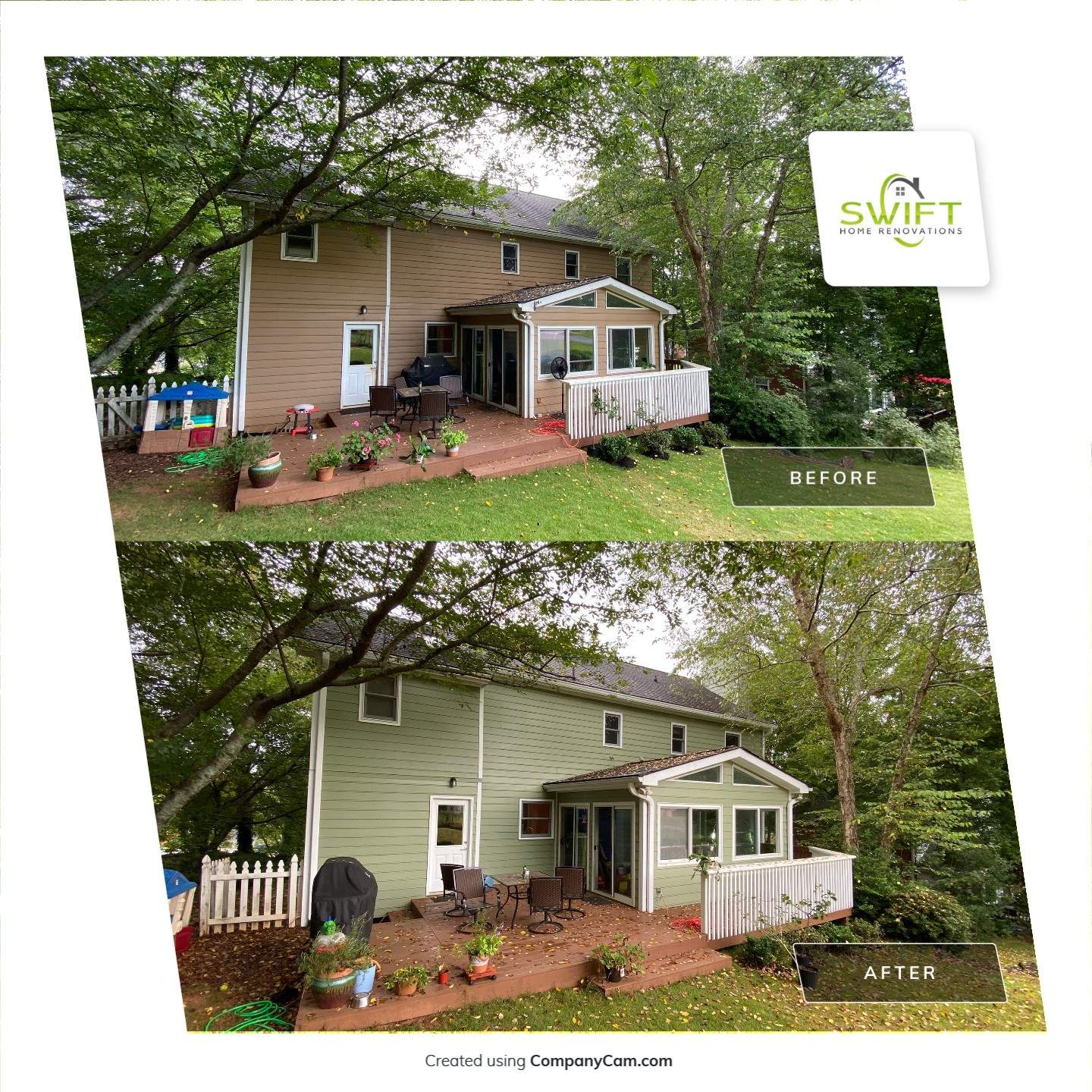 Siding Replacement and Exterior Trim Painting in Marietta, Georgia by Swift Home Renovations
