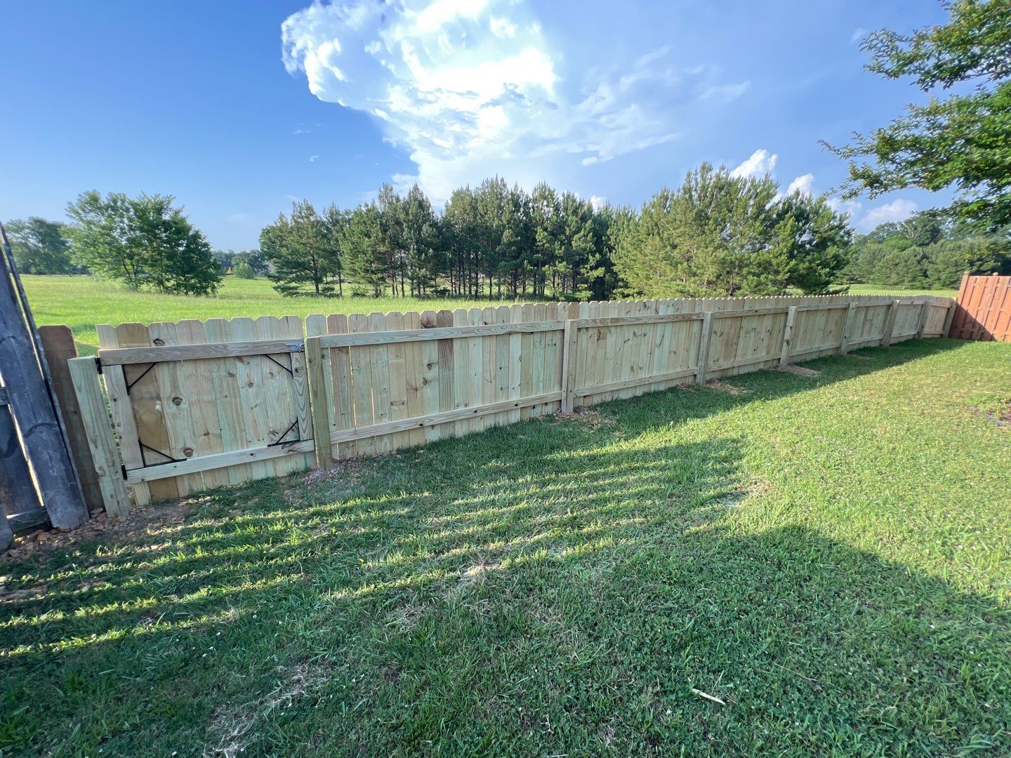 Lake View - Fence by Pillar and Pine