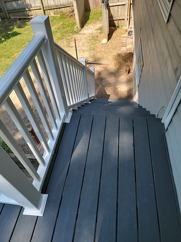 Deck Installation using TIMBERTECH DECKING by Avalon Roofing and Exteriors