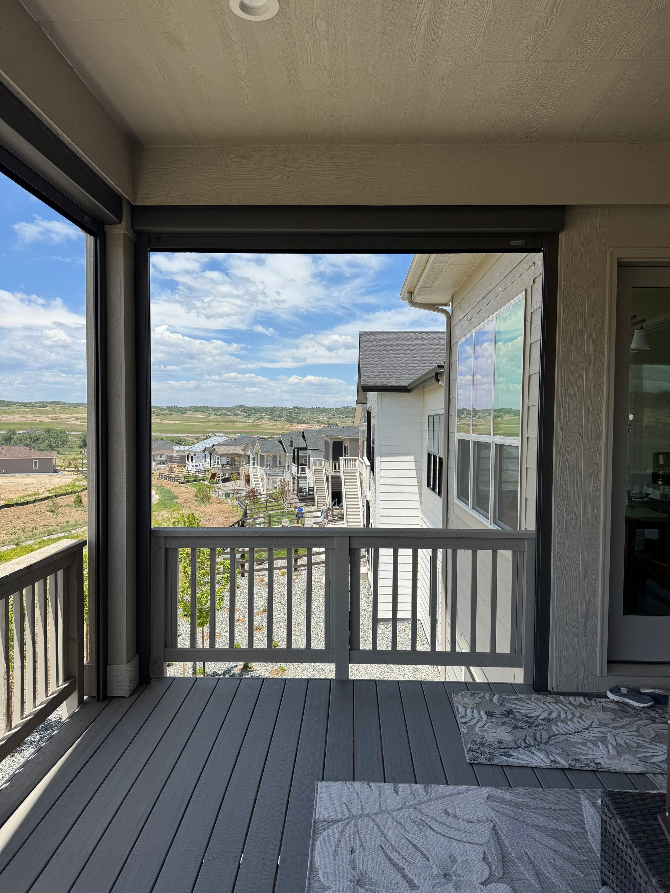 Castle Rock Exterior All-Weather MagnaTrack Screens Installation by Outdoor Solutions Colorado