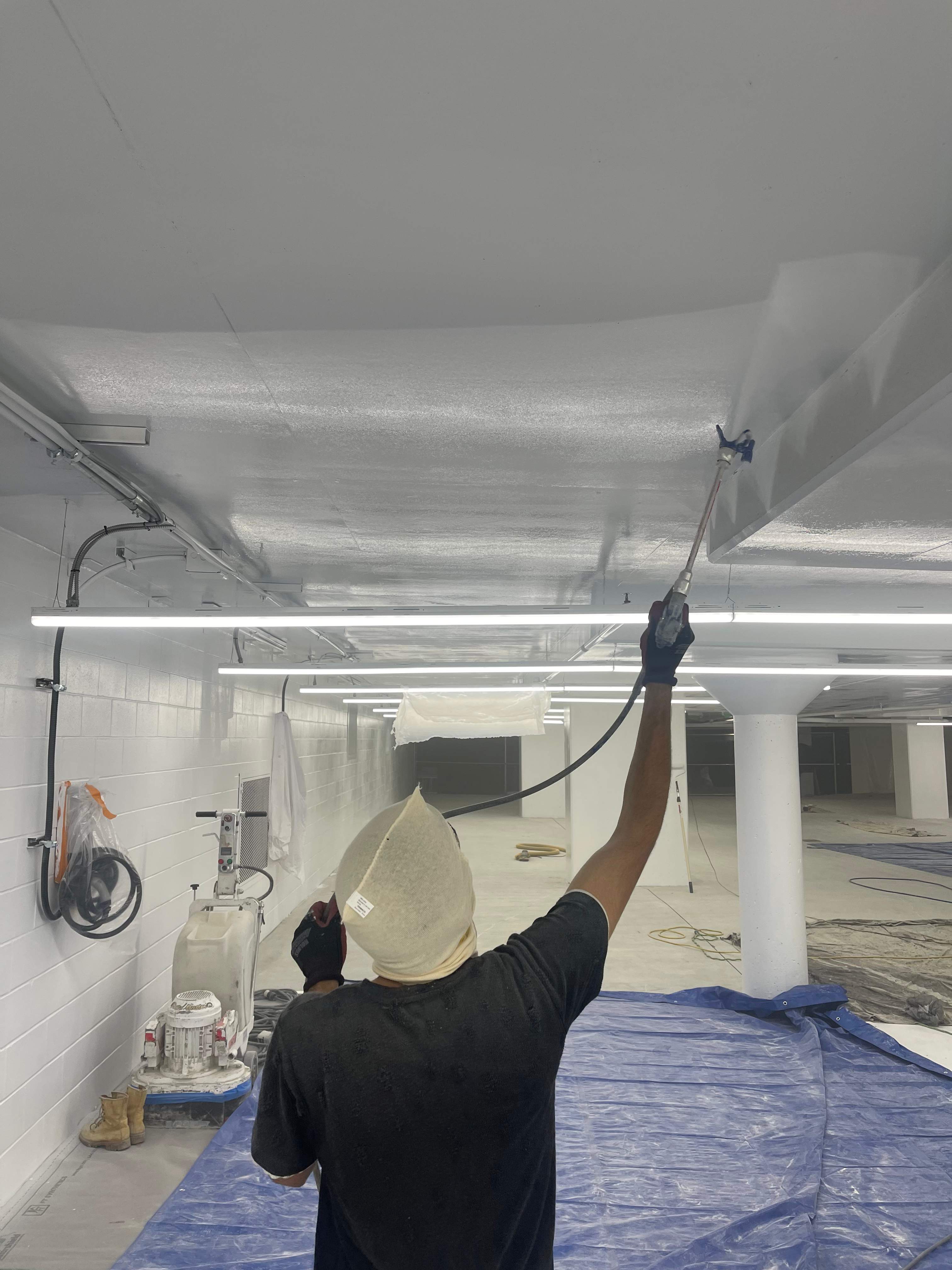 Commercial Ceiling Painting – Downtown Location by YVR Construction Group
