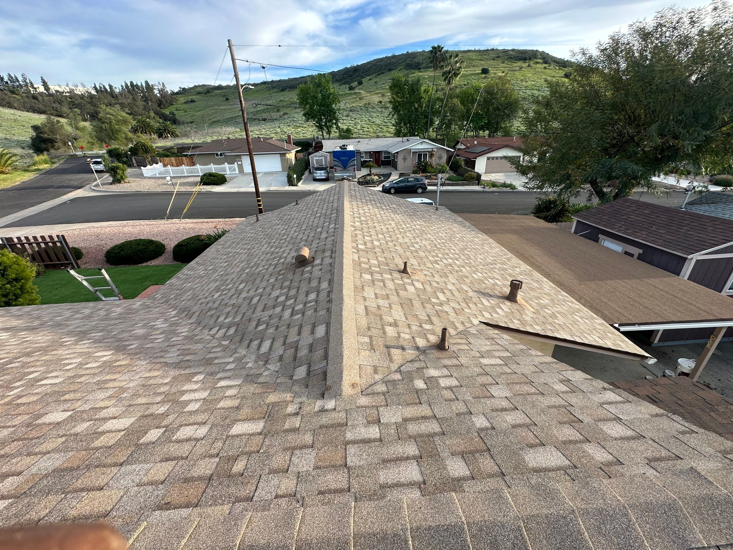Poway Full Roof Replacement with Owens Corning Duration COOL Sand Castle Shingles by Zenith Roofing Services