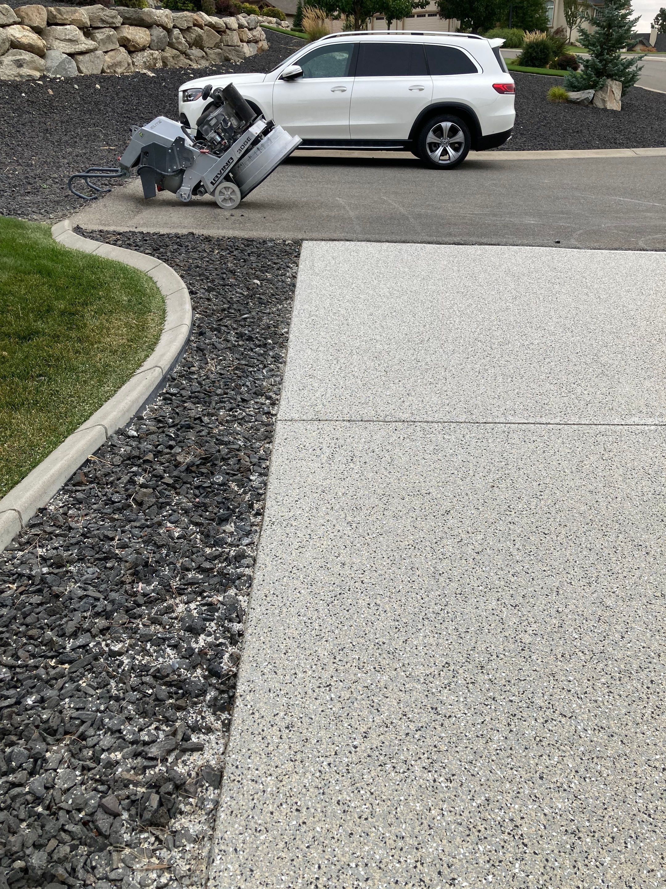 Driveway Transformation using Mediterranean Colorway by Croc Coatings, LLC
