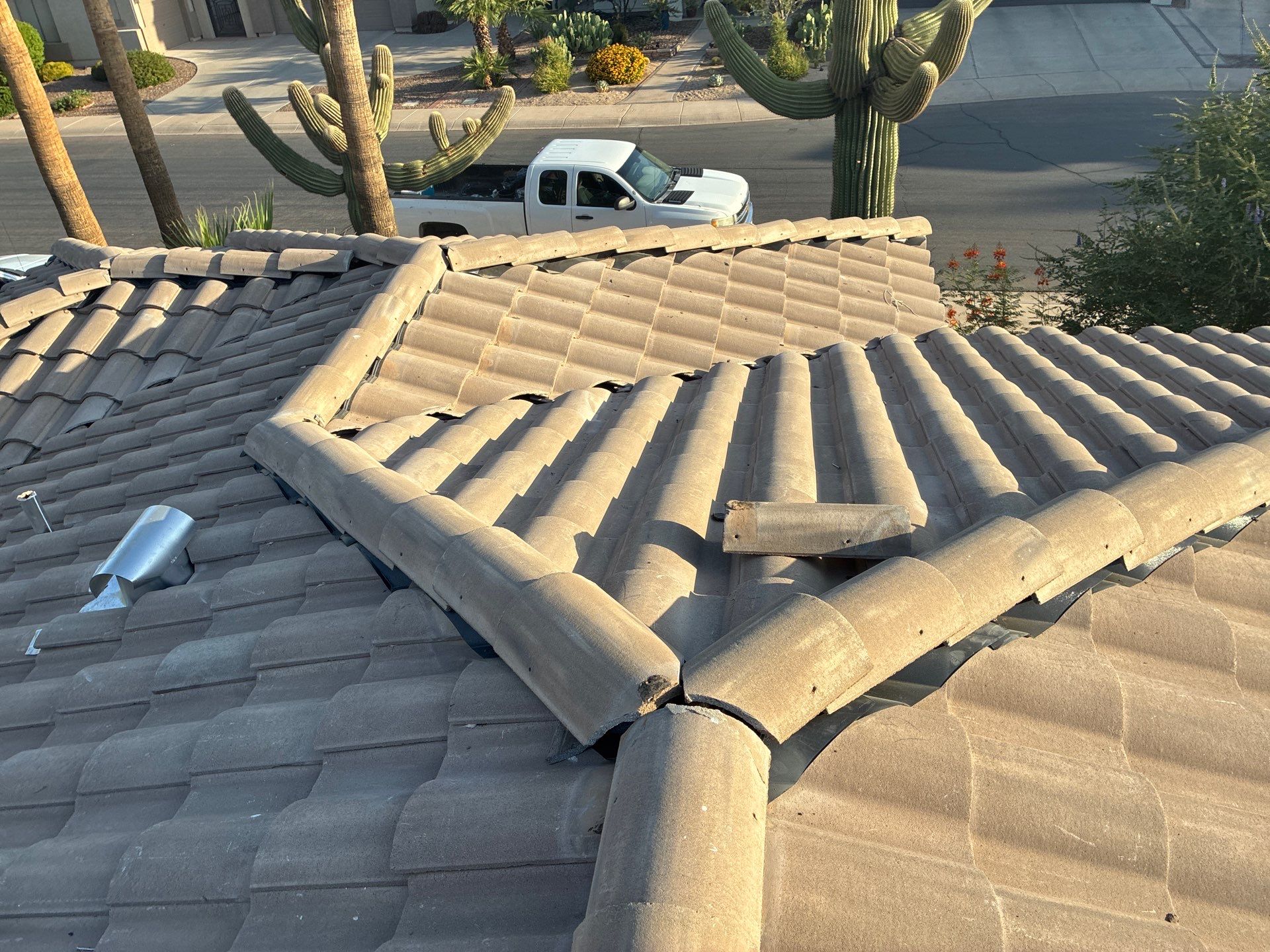 Tile Reset using Concrete Tiles in Chandler AZ by Weather-Tite Roofing
