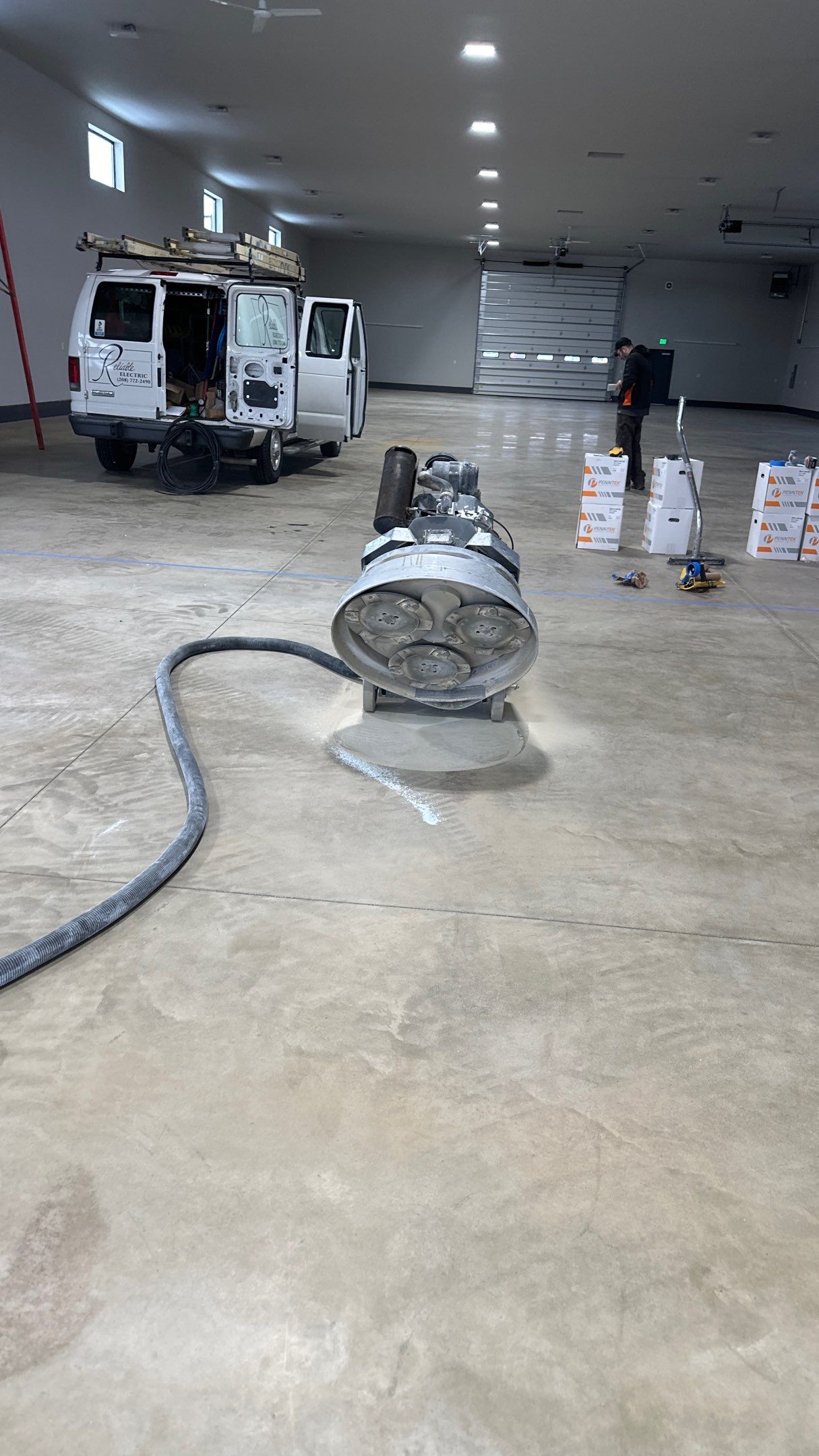 Maximum Exposure Commercial Floor using Domino w/ 5% Cherry Bomb Red  by Croc Coatings, LLC