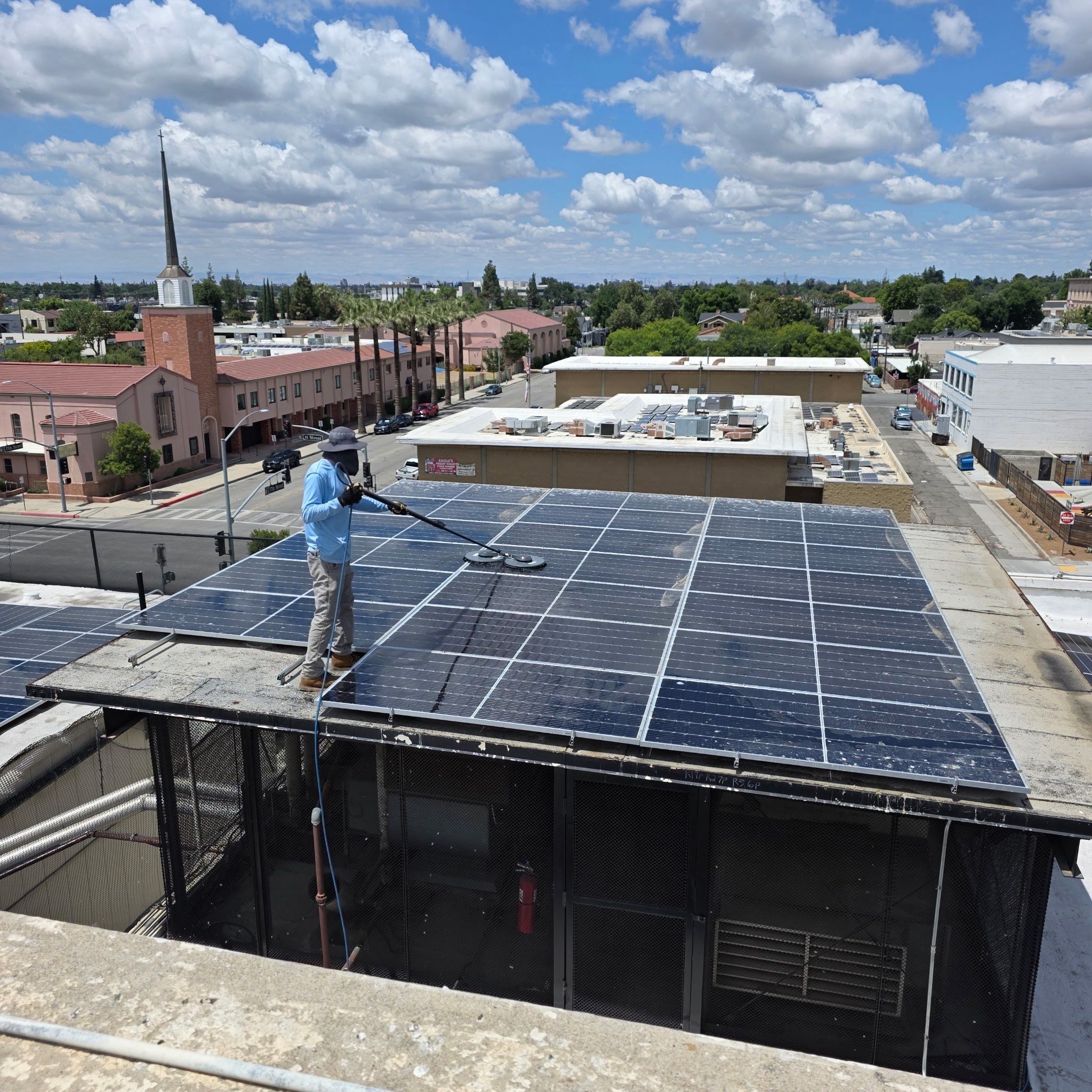 Commercial Solar Panel Cleaning by Palm Coast Solar Cleaning
