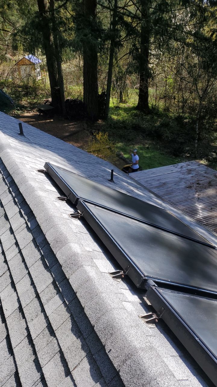 Roof Treatment using Surfactant and Biocide by Willamette Outdoor Wash LLC