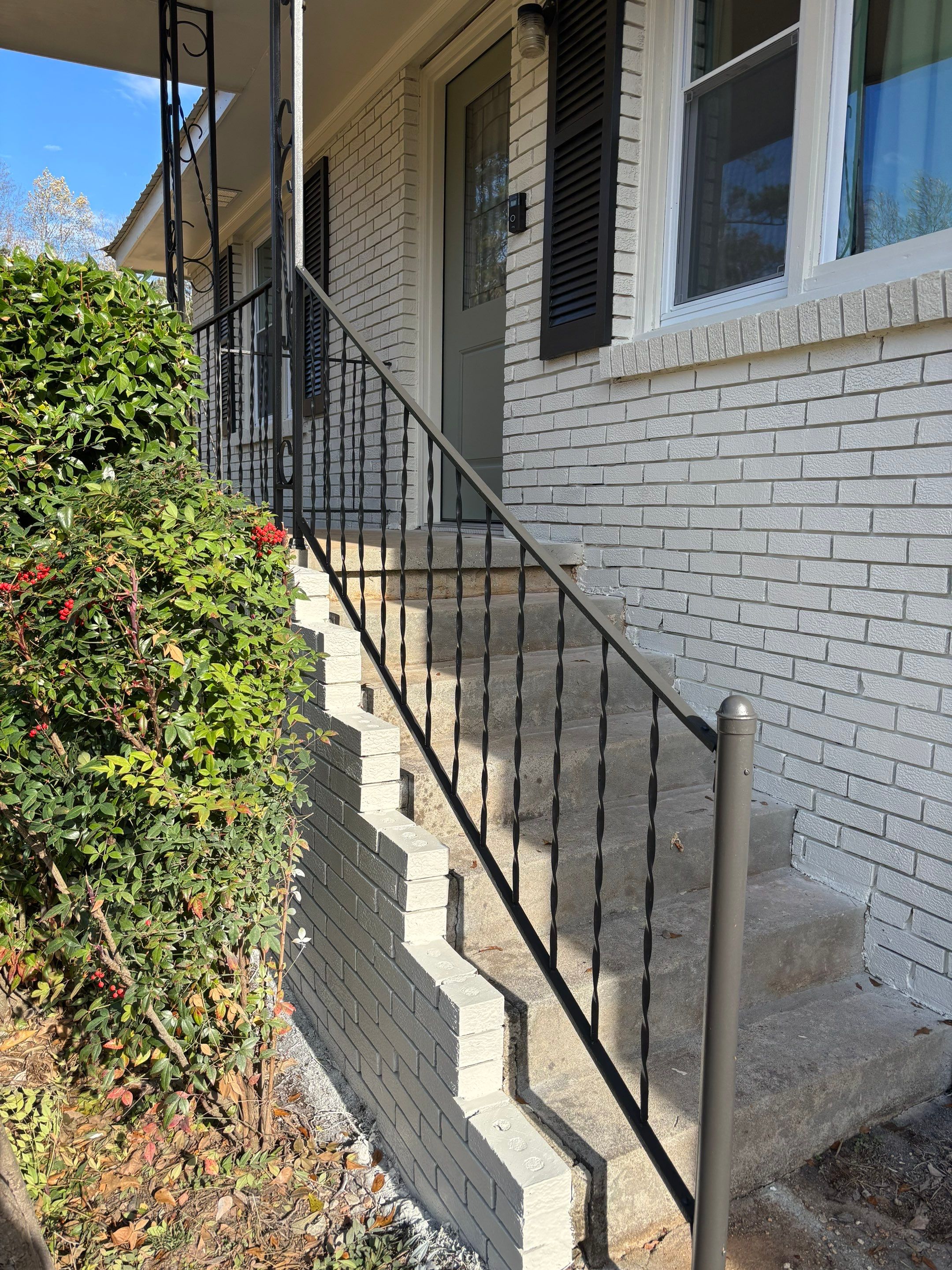 White Masonry Painting and Exterior Home Refresh in Covington by PGP Surface Solutions, LLC