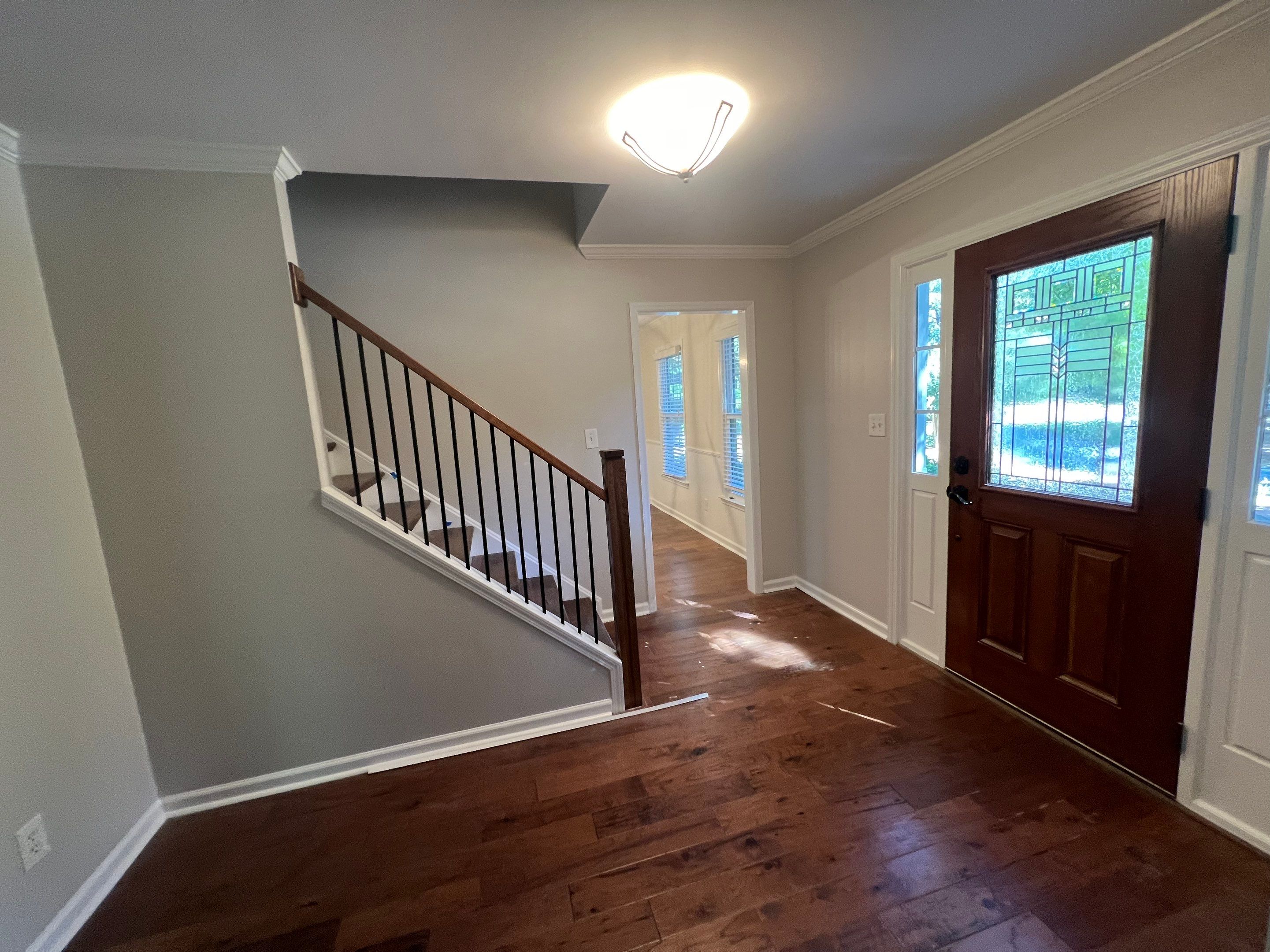 Dark Hardwood Floor Installation and Interior Painting in Marietta by Swift Home Renovations
