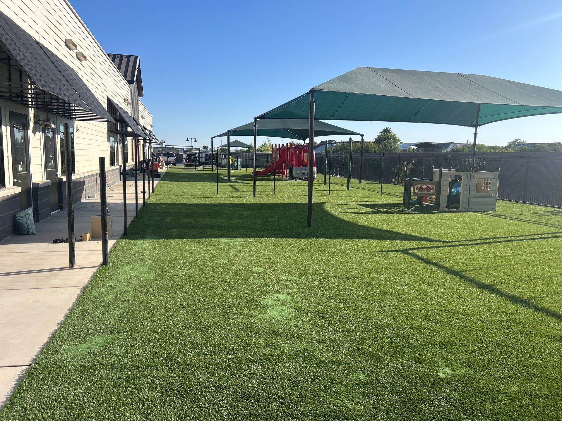 Synthetic Turf and Playground Equipment Queen Creek Preschool by Southwest Greens Midwest