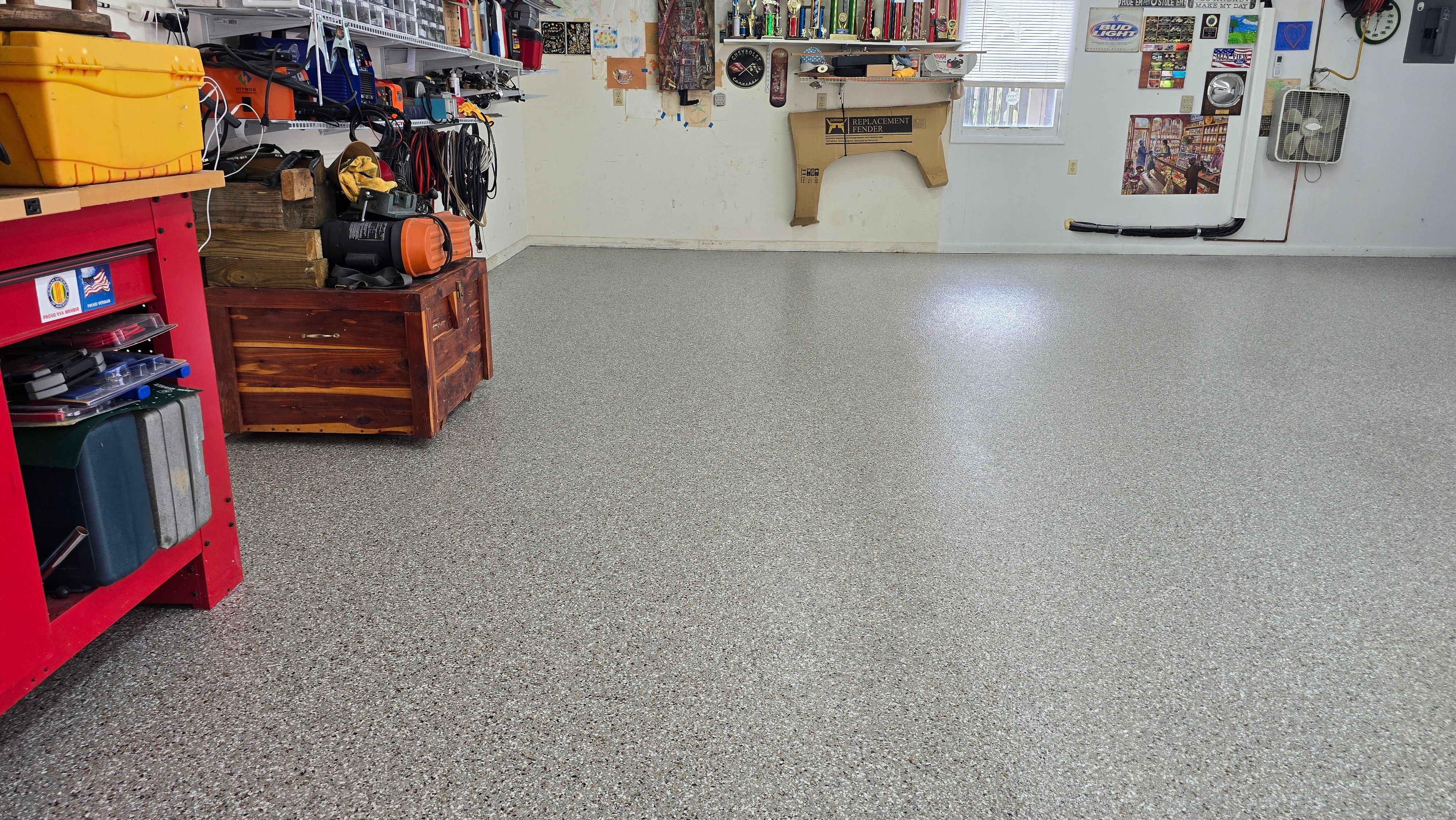 Driveway, Garage, Porch, and Sidewalk using Creekbed by Elite Floor Solutions