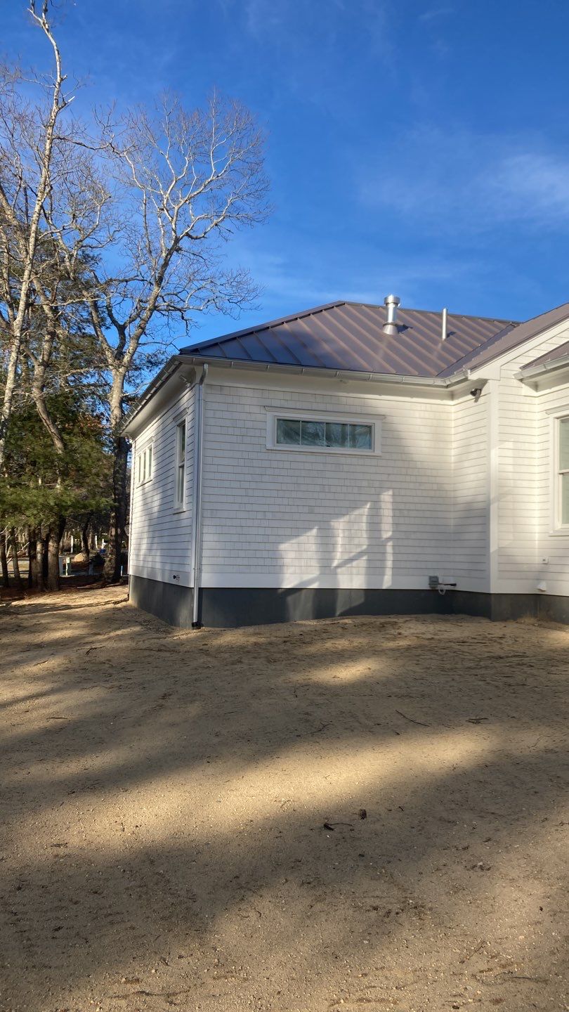 Waquoit, MA Gutter Installation using 6" Half Round Galvalume Gutter by Gutter Pro Enterprises