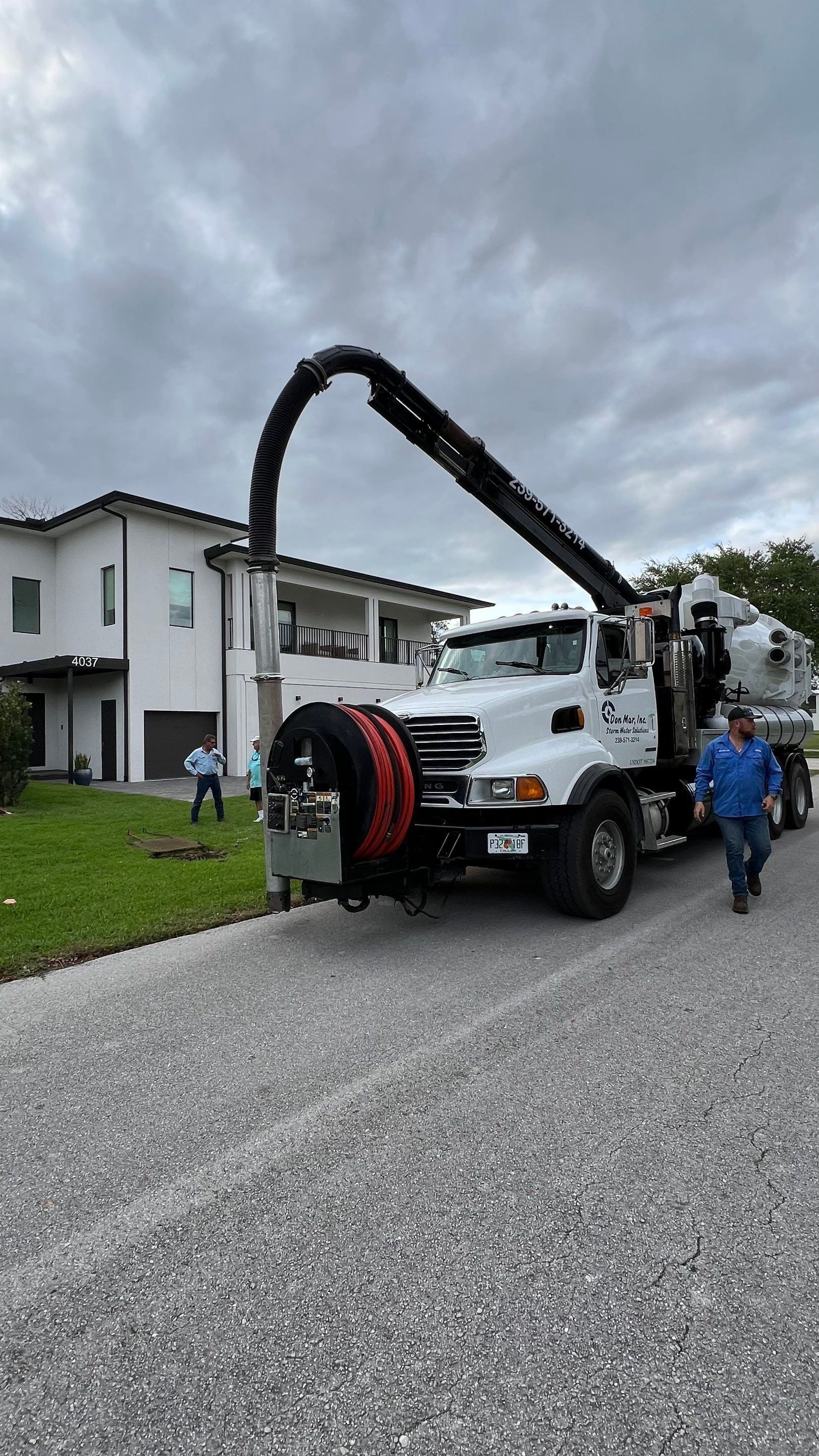 Naples Private Airport Community Catch Basin Cleaning by APS Power & Water