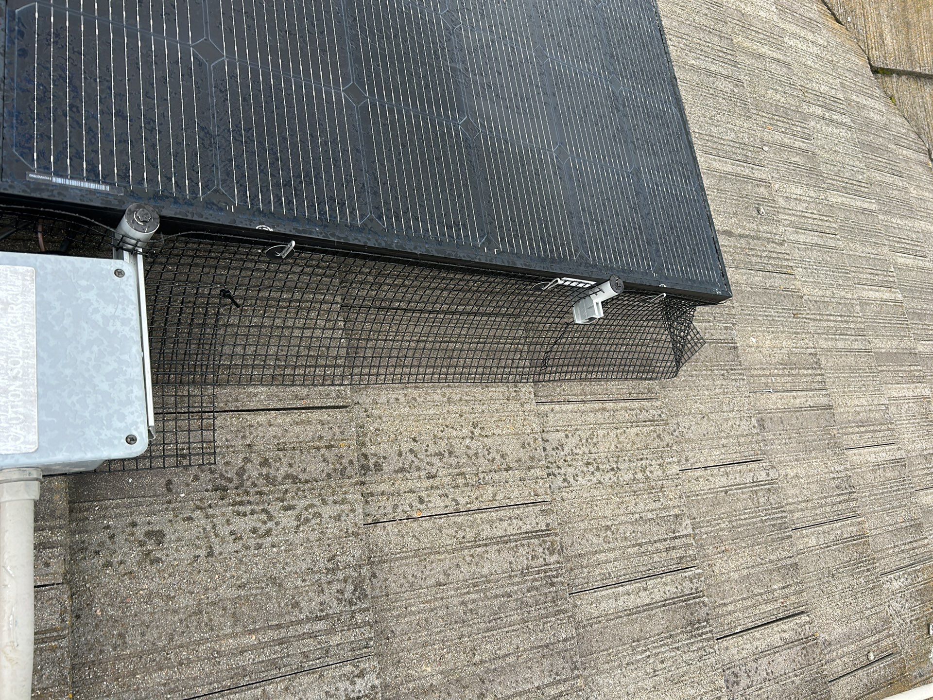 Solar Panel Bird Proofing using Critter Guard Mesh-Flat tile by All One Solar Shine