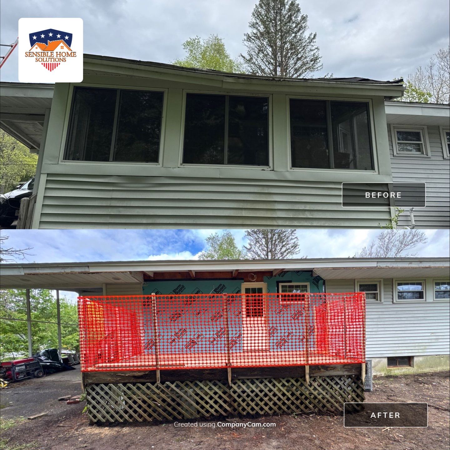 Full Roof Replacement & Rear Porch Makeover – A Stunning Transformation! by Sensible Home Solutions