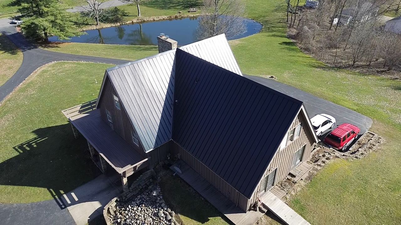 Standing Seam Metal, Color, Matte Black Smooth by Eagle Eye Roofing