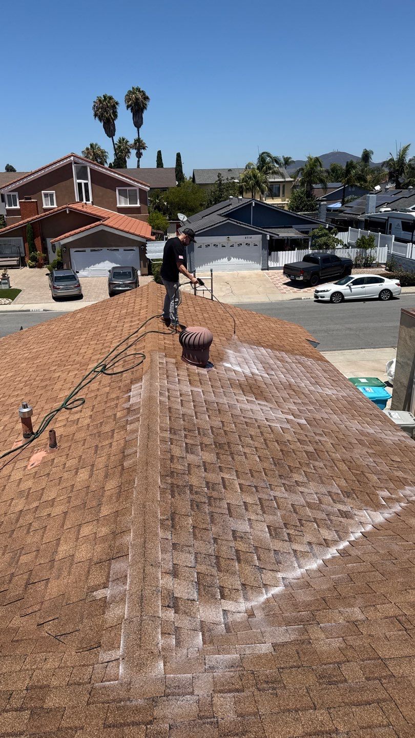 Asphalt Shingle Roof Rejuvenation and Vent Sealing in San Diego by Reliable Roofing San Diego Inc.