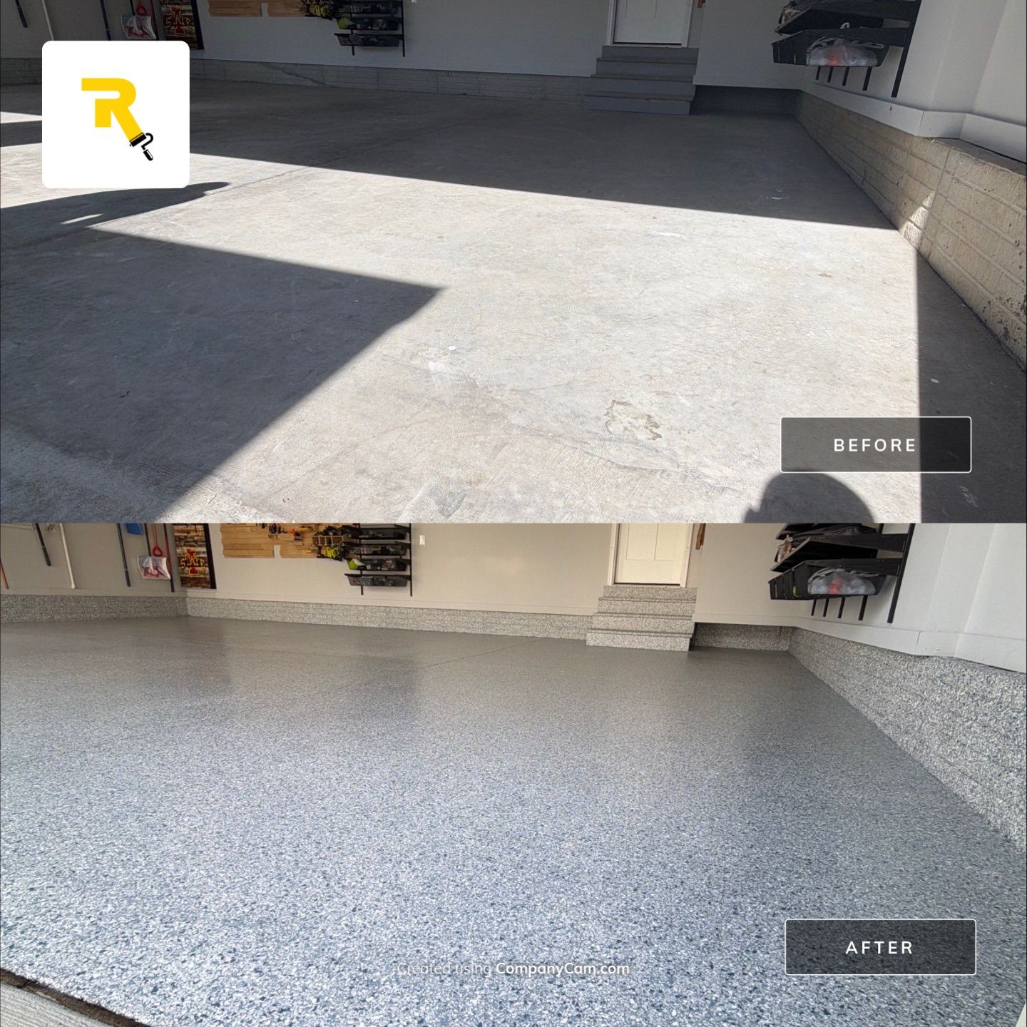 Waukee 3-Car Garage Transformation by Revival Concrete Coatings