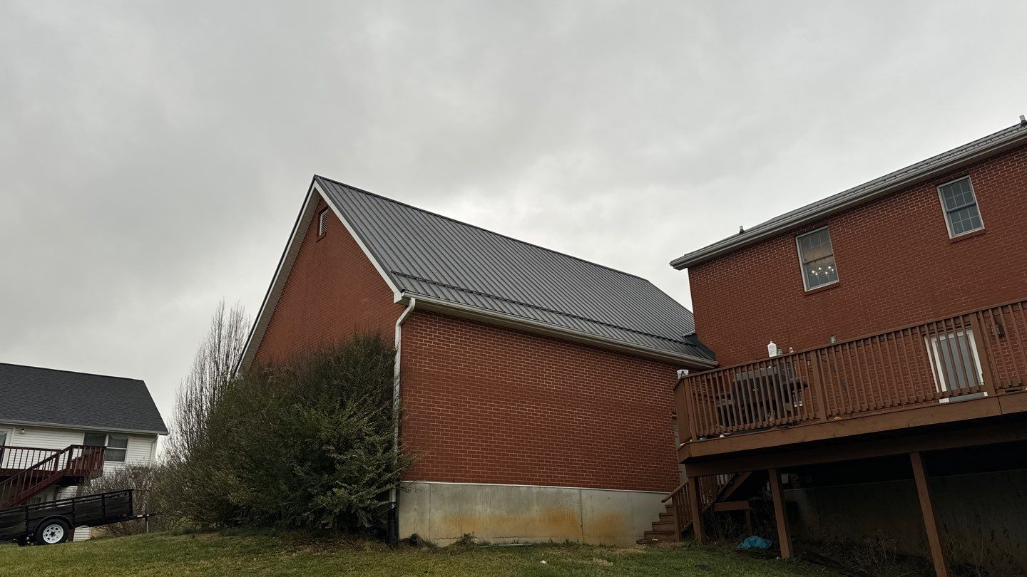 Residential Roofing Installation using Performance Panel Metal - Frost Black by RoofX 